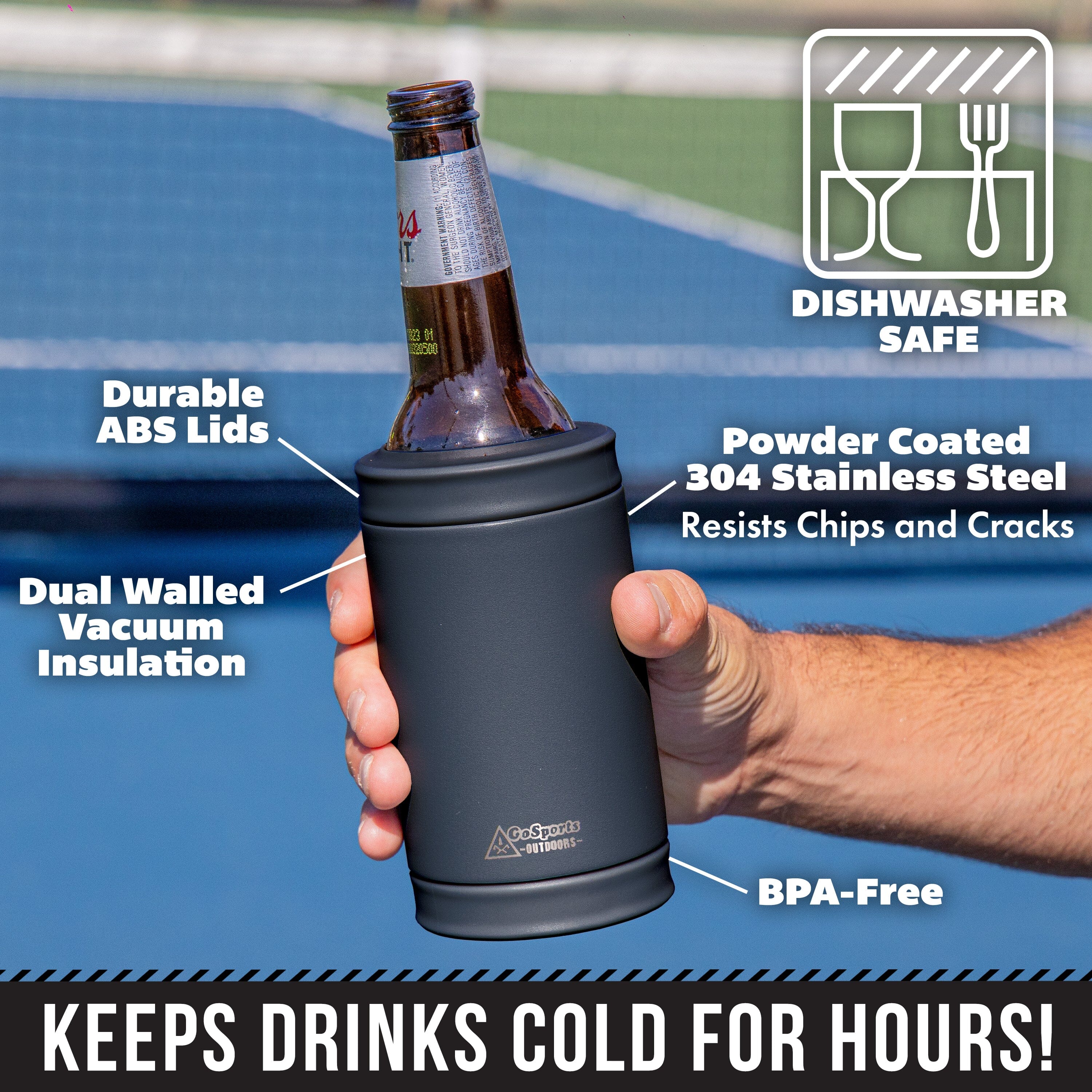 DUALIE 3 in 1 Insulated Can Cooler - Navy GoSports