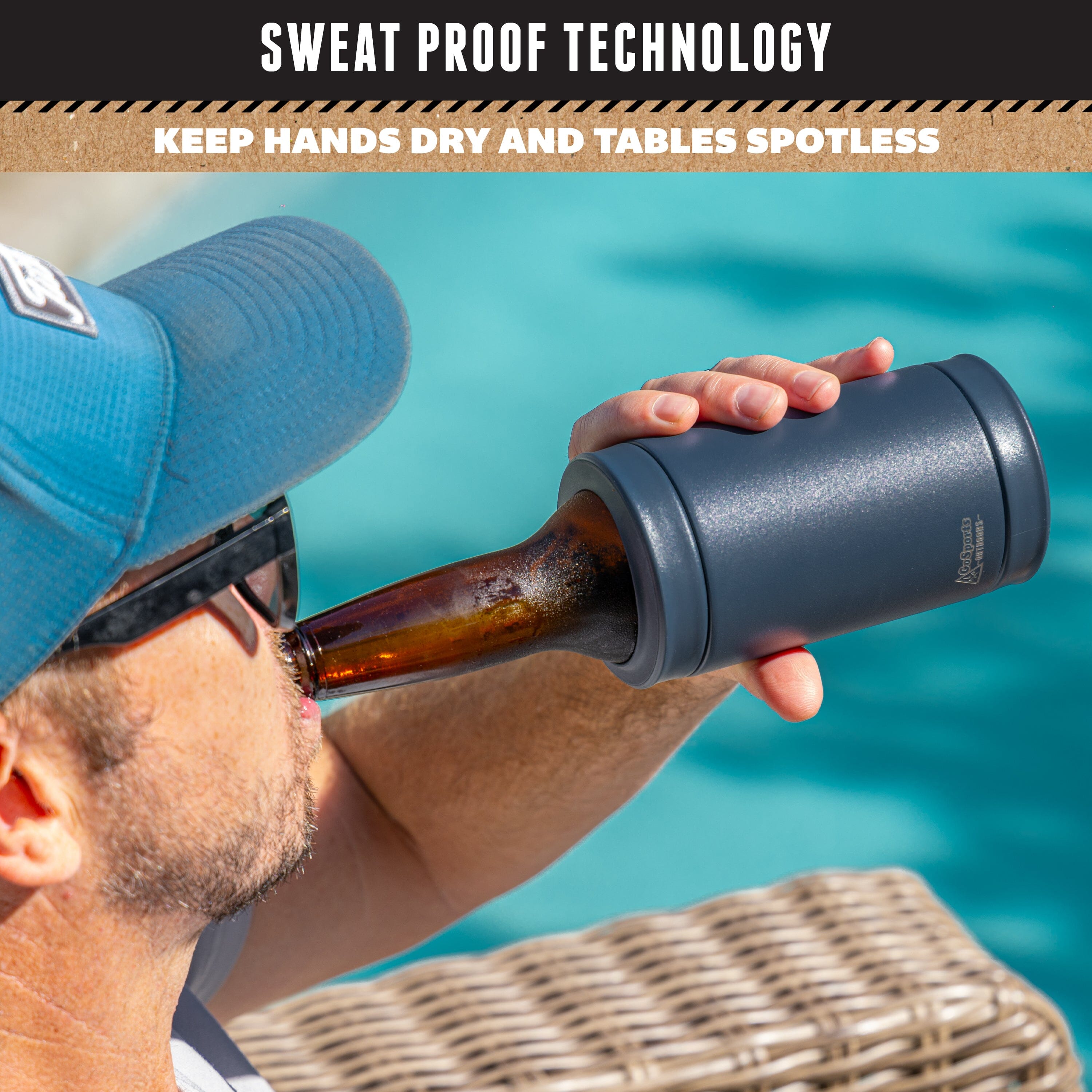 DUALIE 3 in 1 Insulated Can Cooler - Navy GoSports