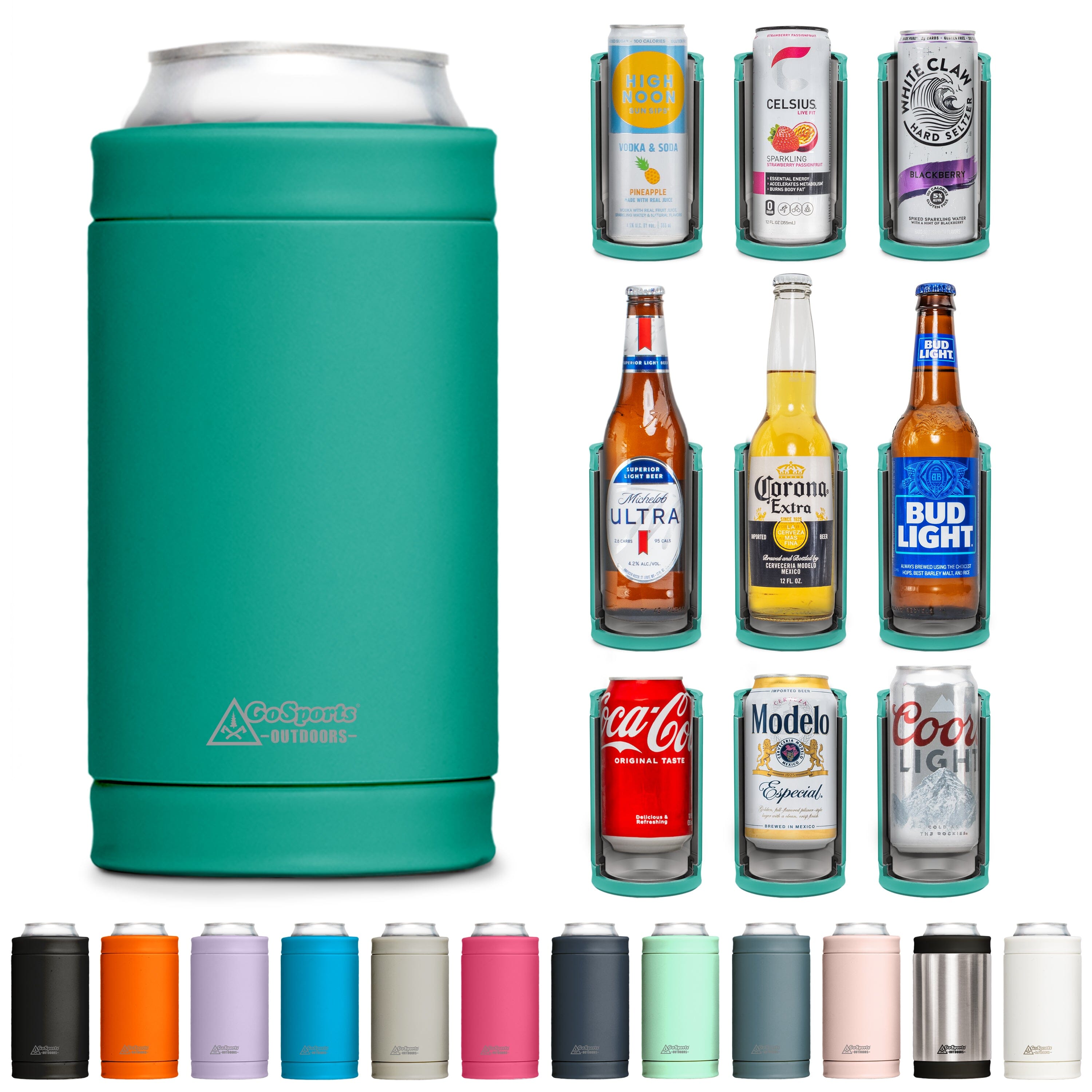 DUALIE 3 in 1 Insulated Can Cooler - Turquoise GoSports