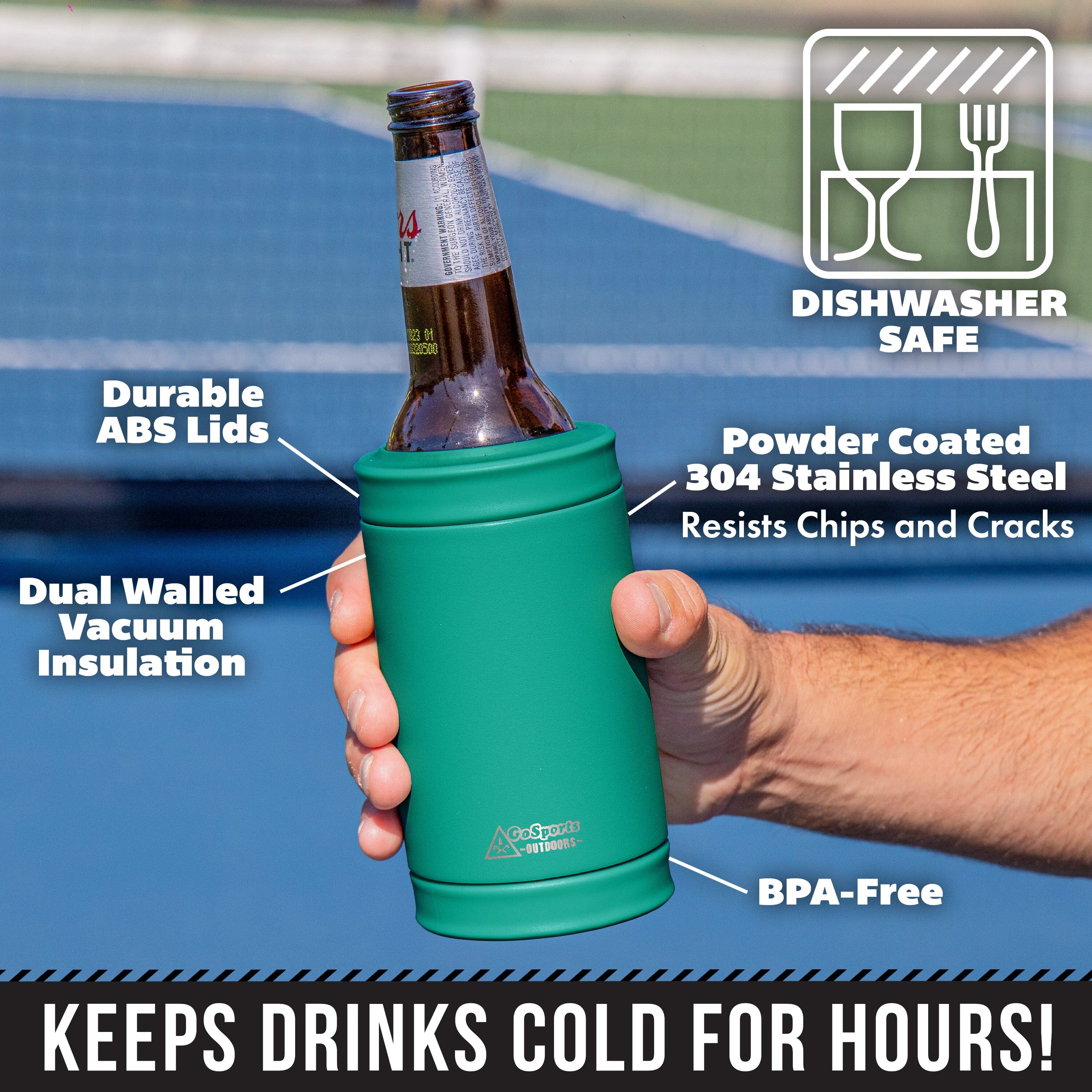 DUALIE 3 in 1 Insulated Can Cooler - Turquoise GoSports