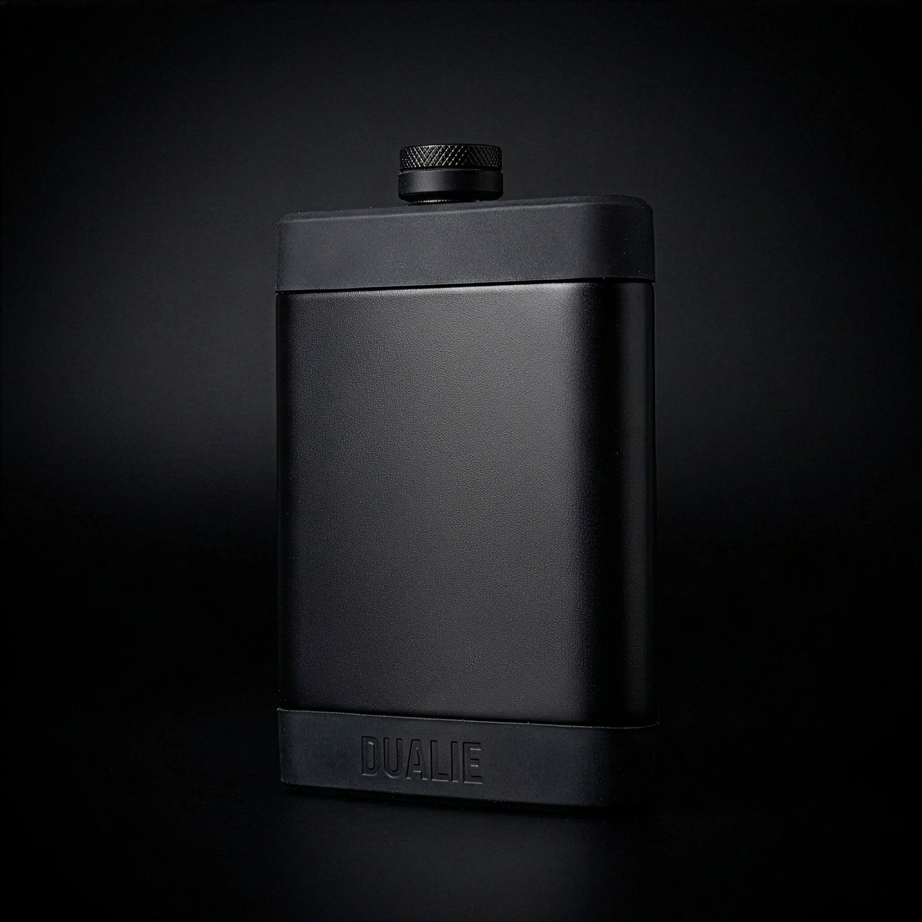 DUALIE Waypoint 8 oz Durable Stainless Steel Hip Flask for Liquor with Silicone Grip - Black Alcohol Flask Gift for Men and Women PlayGoSports.com