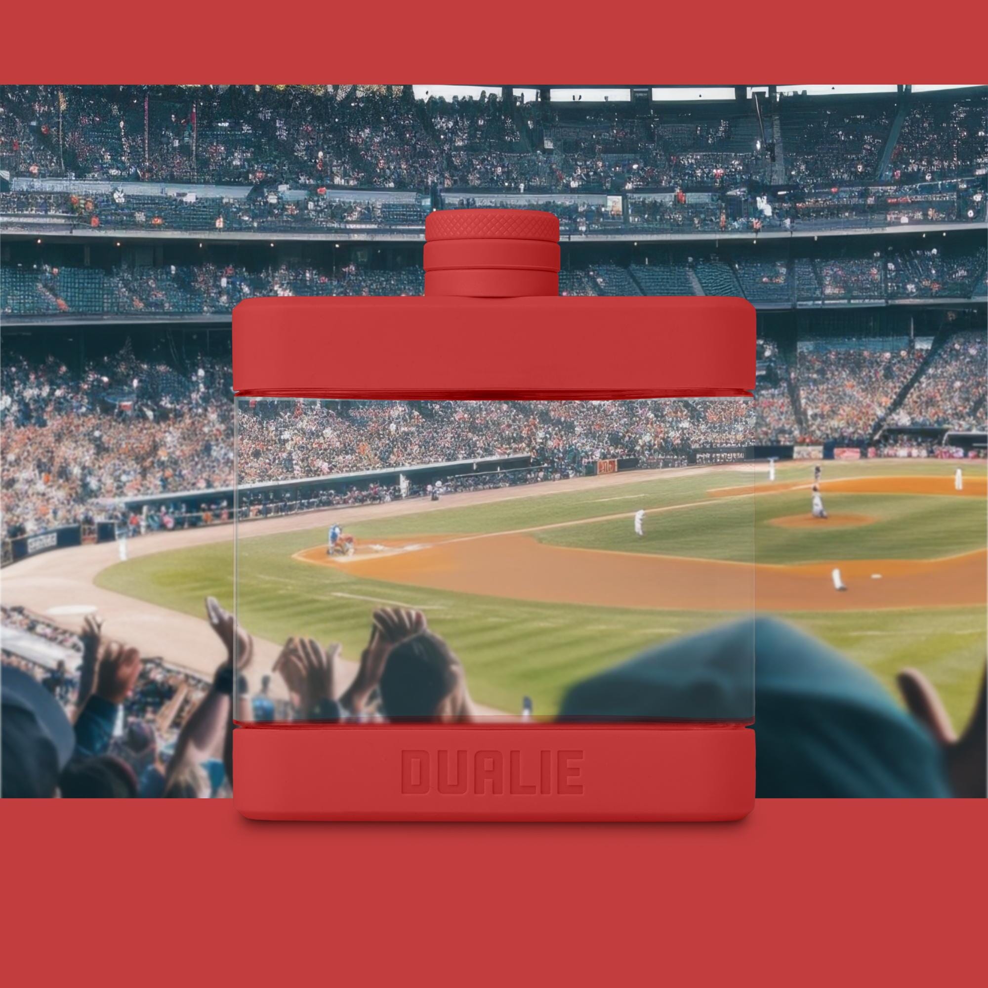 DUALIE 6 oz Hip Flask for Liquor - Undetectable Shatterproof Alcohol Flasks with Clear Tritan Plastic and Silicone Grip - Flask Gift for Men & Women Playgosports.com