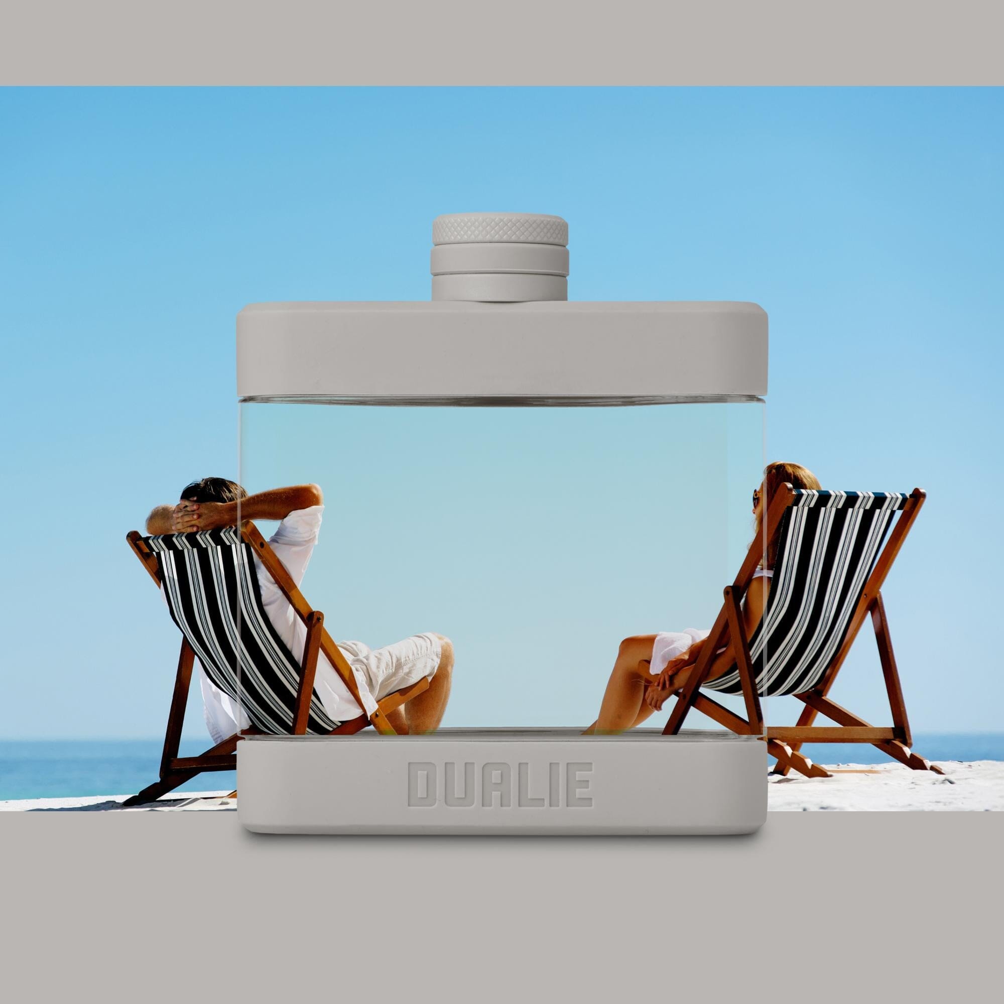 DUALIE 6 oz Hip Flask for Liquor - Undetectable Shatterproof Alcohol Flasks with Clear Tritan Plastic and Silicone Grip - Flask Gift for Men & Women Playgosports.com