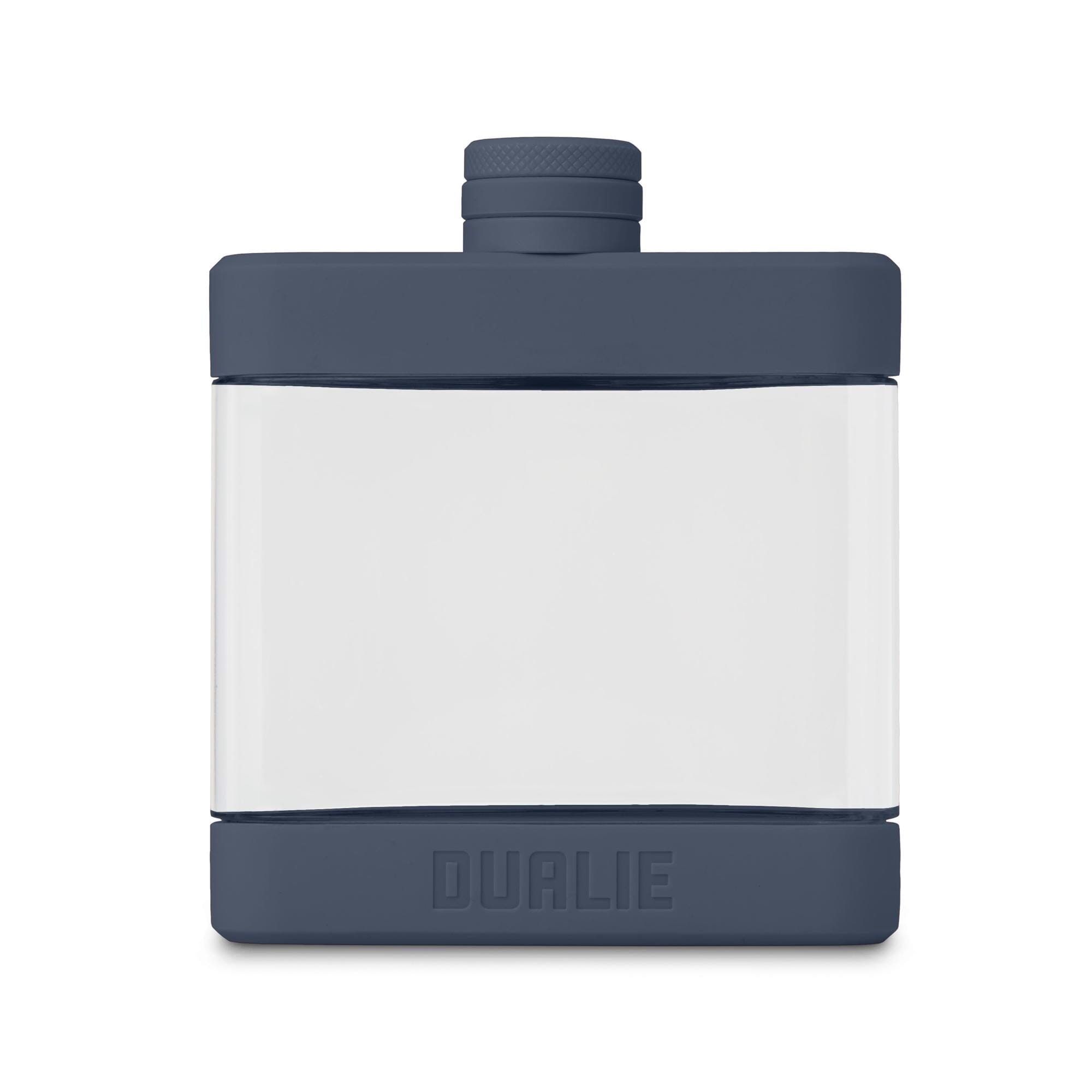 DUALIE 6 oz Hip Flask for Liquor - Undetectable Shatterproof Alcohol Flasks with Clear Tritan Plastic and Silicone Grip - Flask Gift for Men & Women Playgosports.com Navy