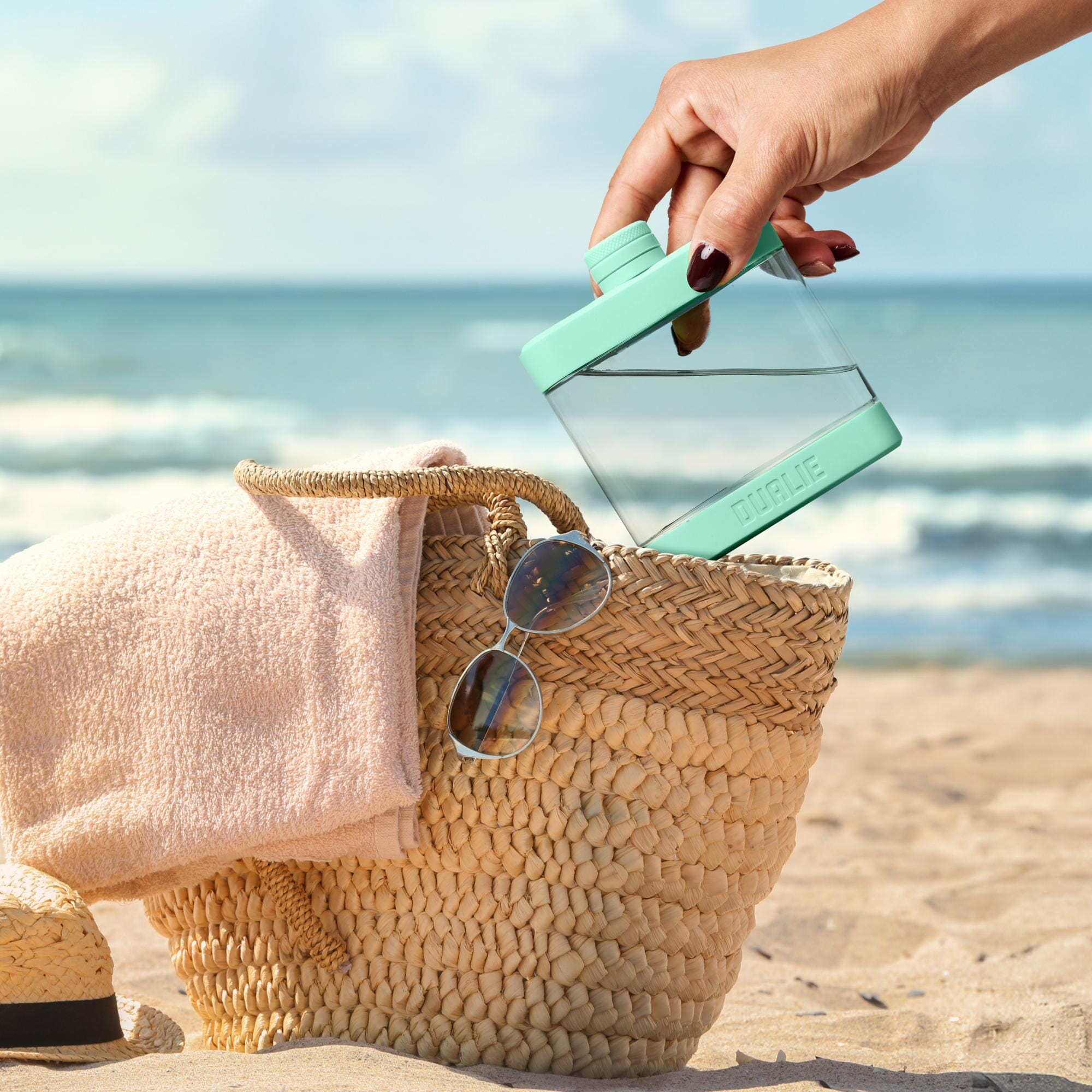 DUALIE 6 oz Hip Flask for Liquor - Undetectable Shatterproof Alcohol Flasks with Clear Tritan Plastic and Silicone Grip - Flask Gift for Men & Women Playgosports.com