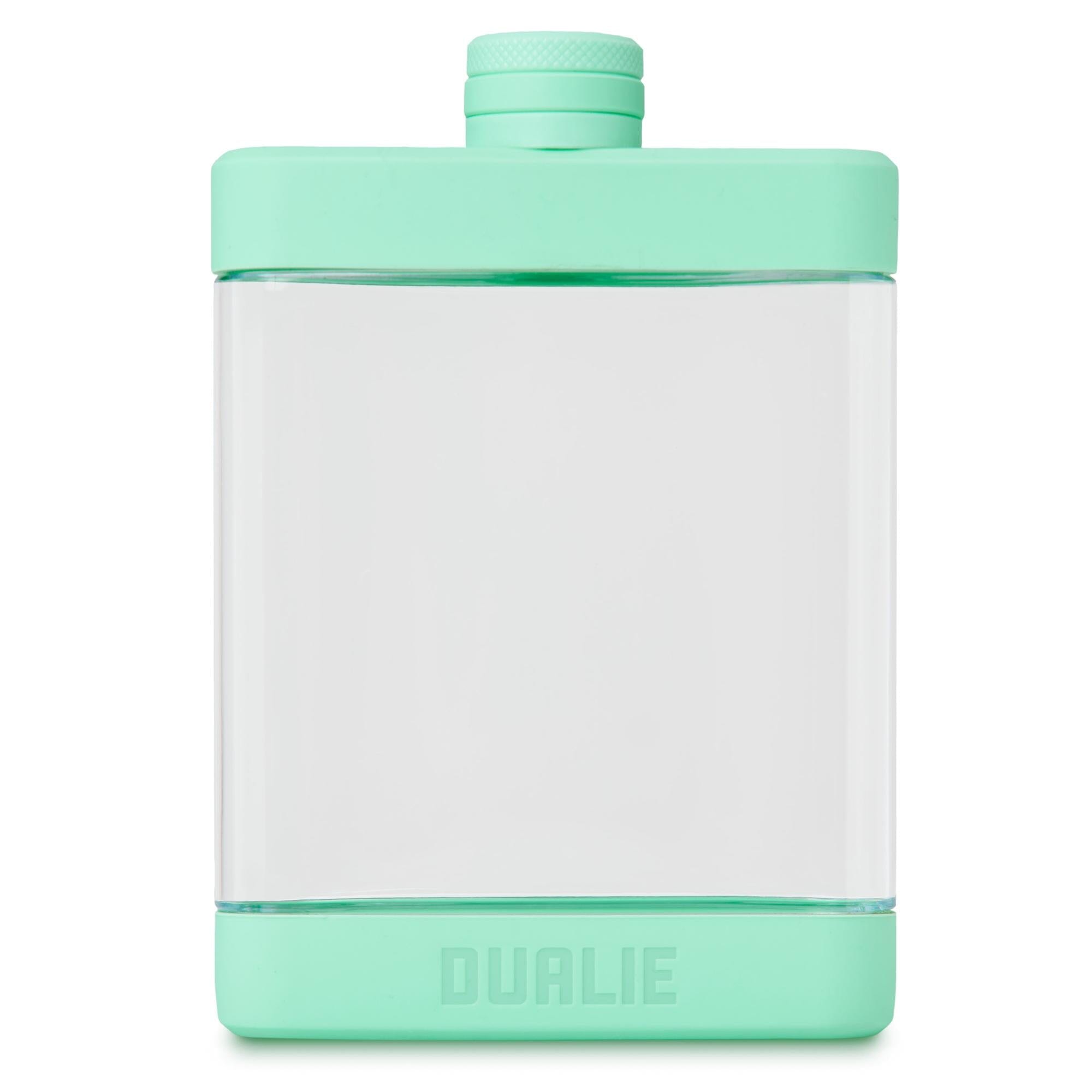 DUALIE 8 oz Hip Flask for Liquor - Undetectable Shatterproof Alcohol Flasks with Clear Tritan Plastic and Silicone Grip - Flask Gift for Men & Women Playgosports.com Sea Foam