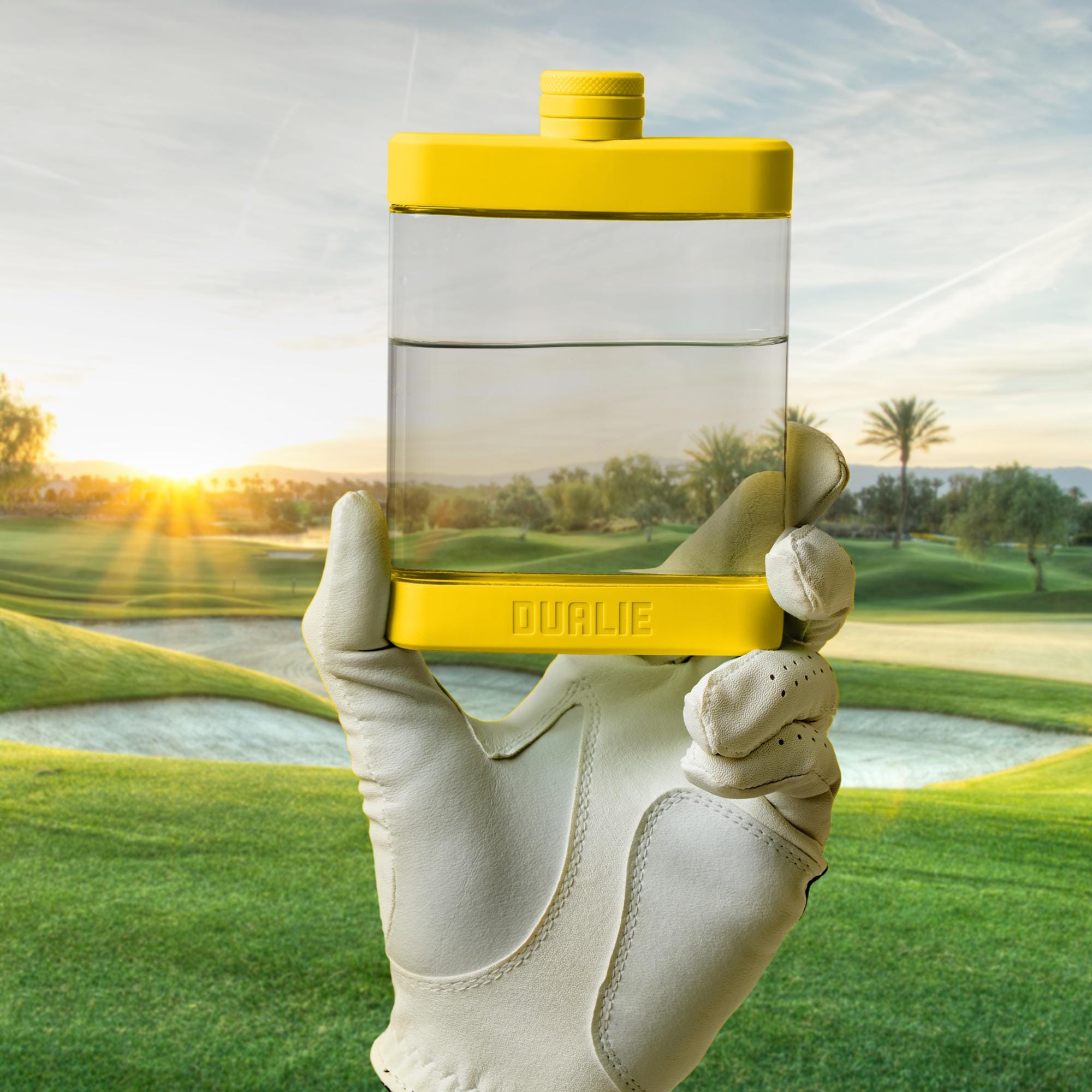 DUALIE 8 oz Hip Flask for Liquor - Undetectable Shatterproof Alcohol Flasks with Clear Tritan Plastic and Silicone Grip - Flask Gift for Men & Women Playgosports.com