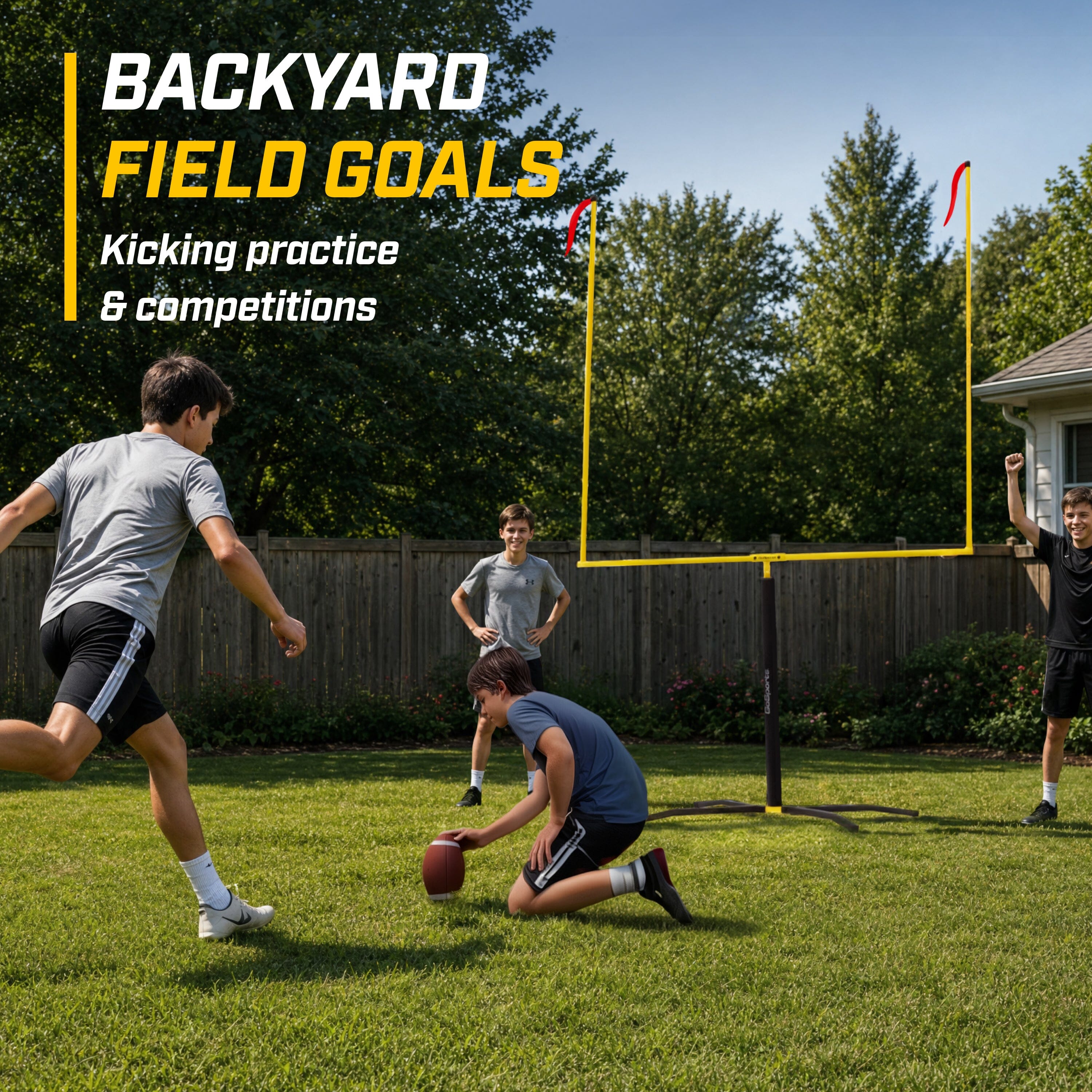 GoSports 8.5 ft Steel Football Field Goal Post, All-Surface Backyard Goal Playgosports.com