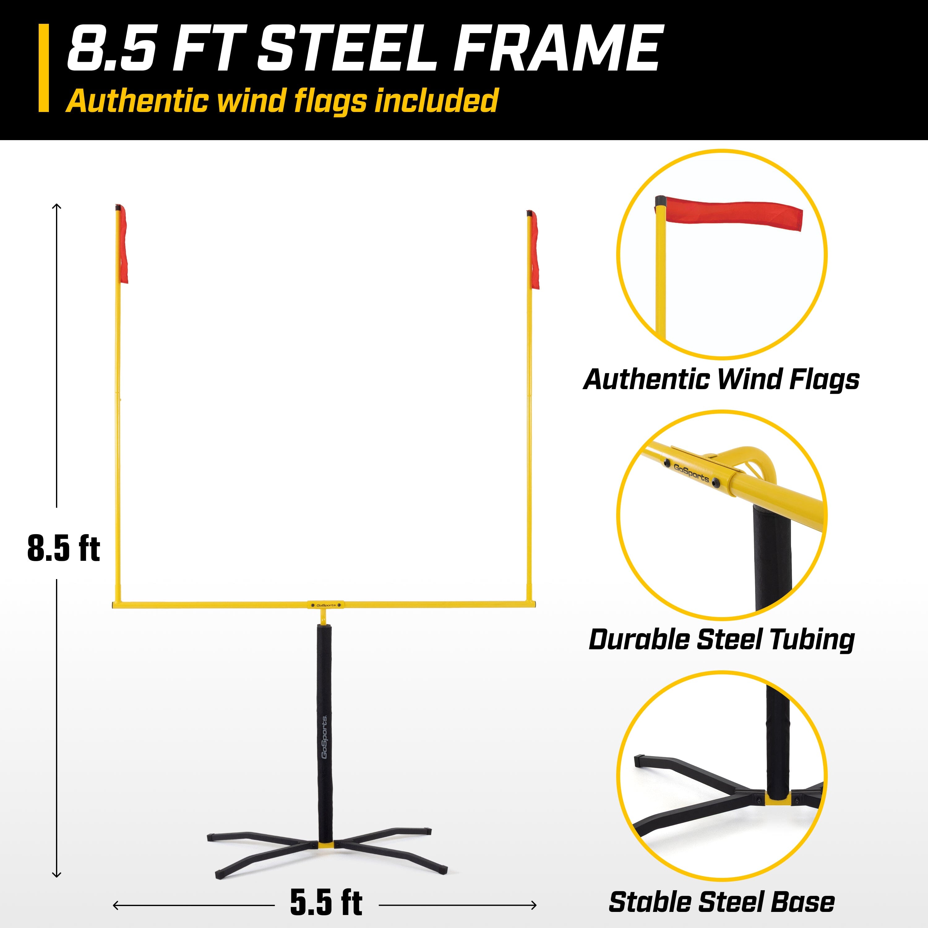GoSports 8.5 ft Steel Football Field Goal Post, All-Surface Backyard Goal Playgosports.com