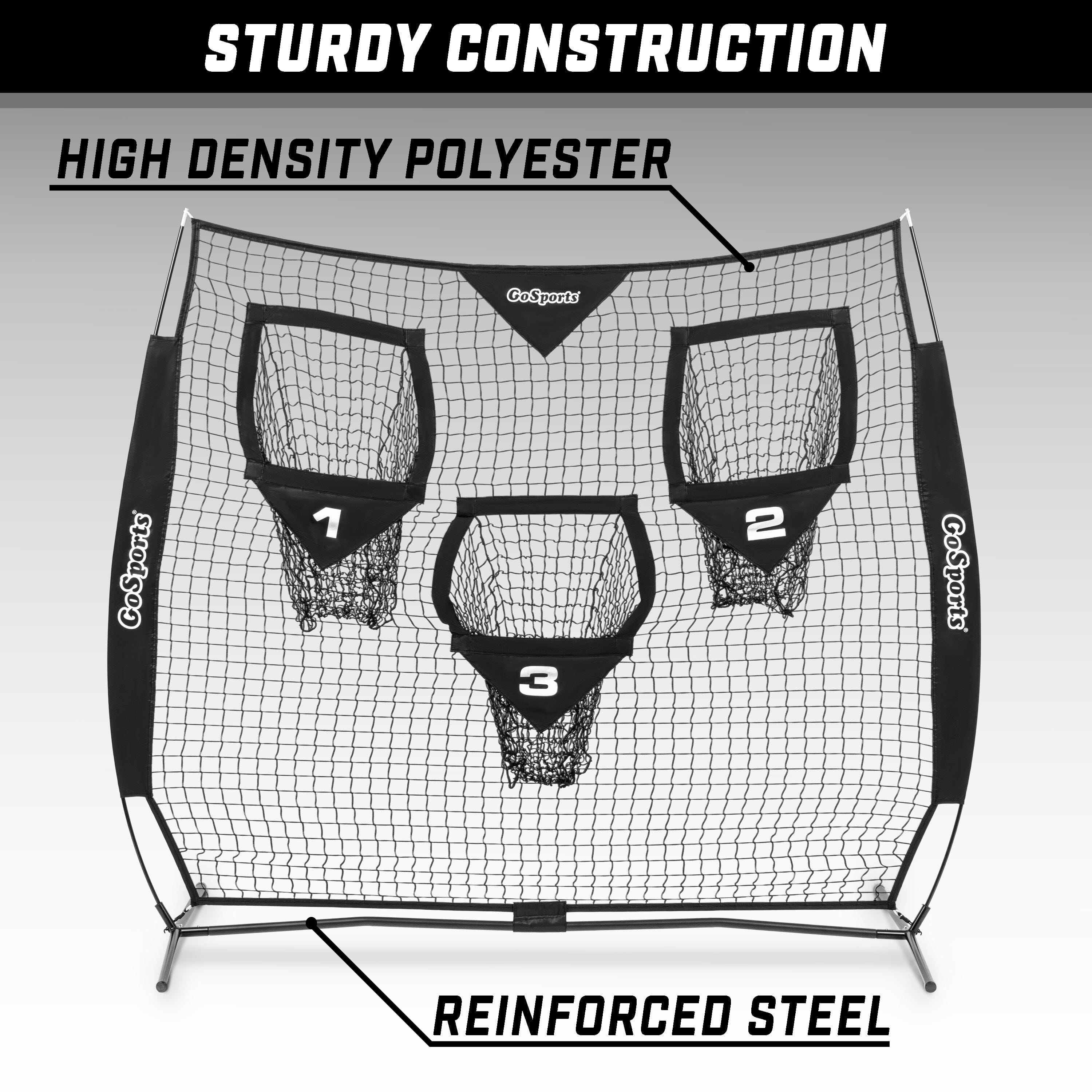 the front and back of the lacrosse goal