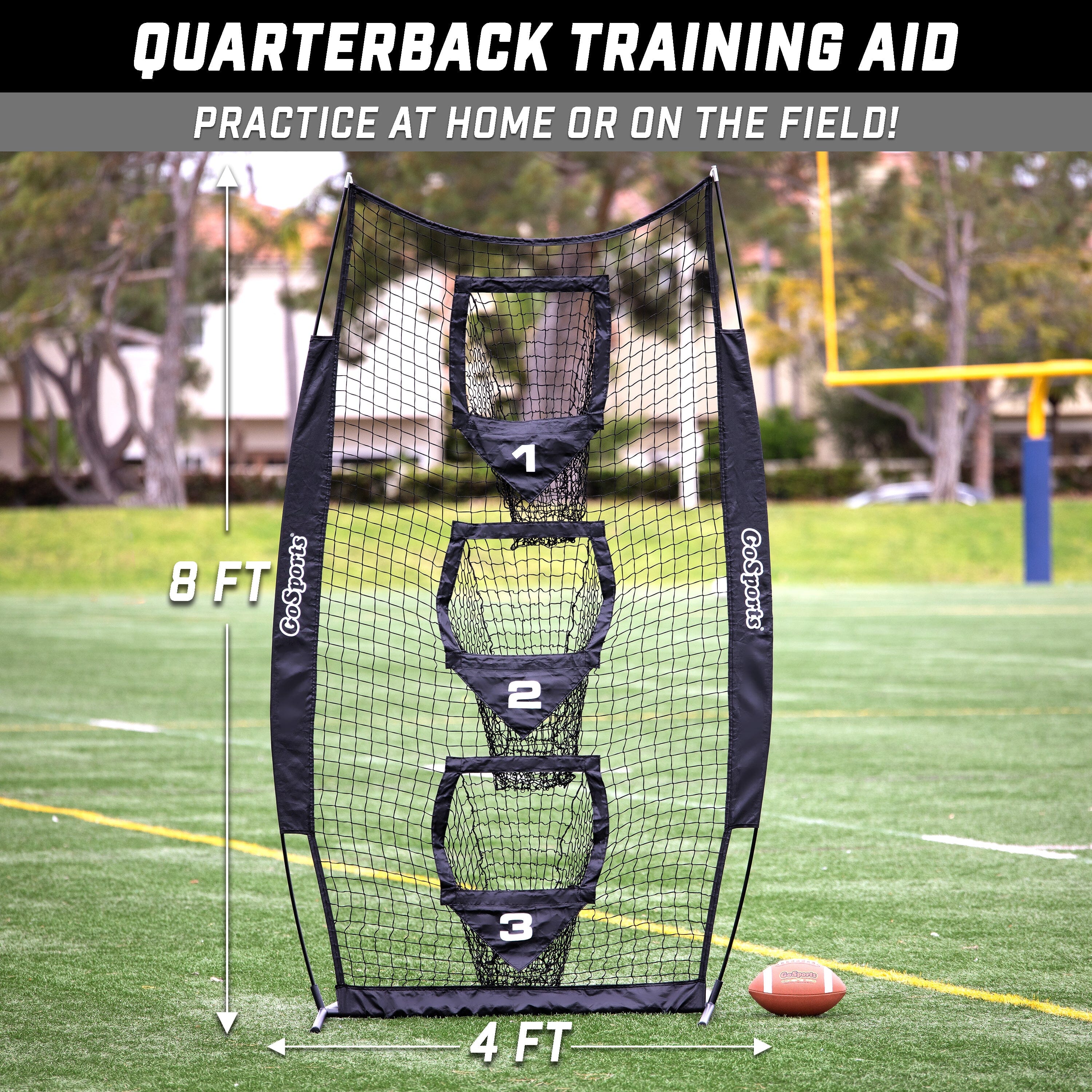 a football goal with the words quarterback training