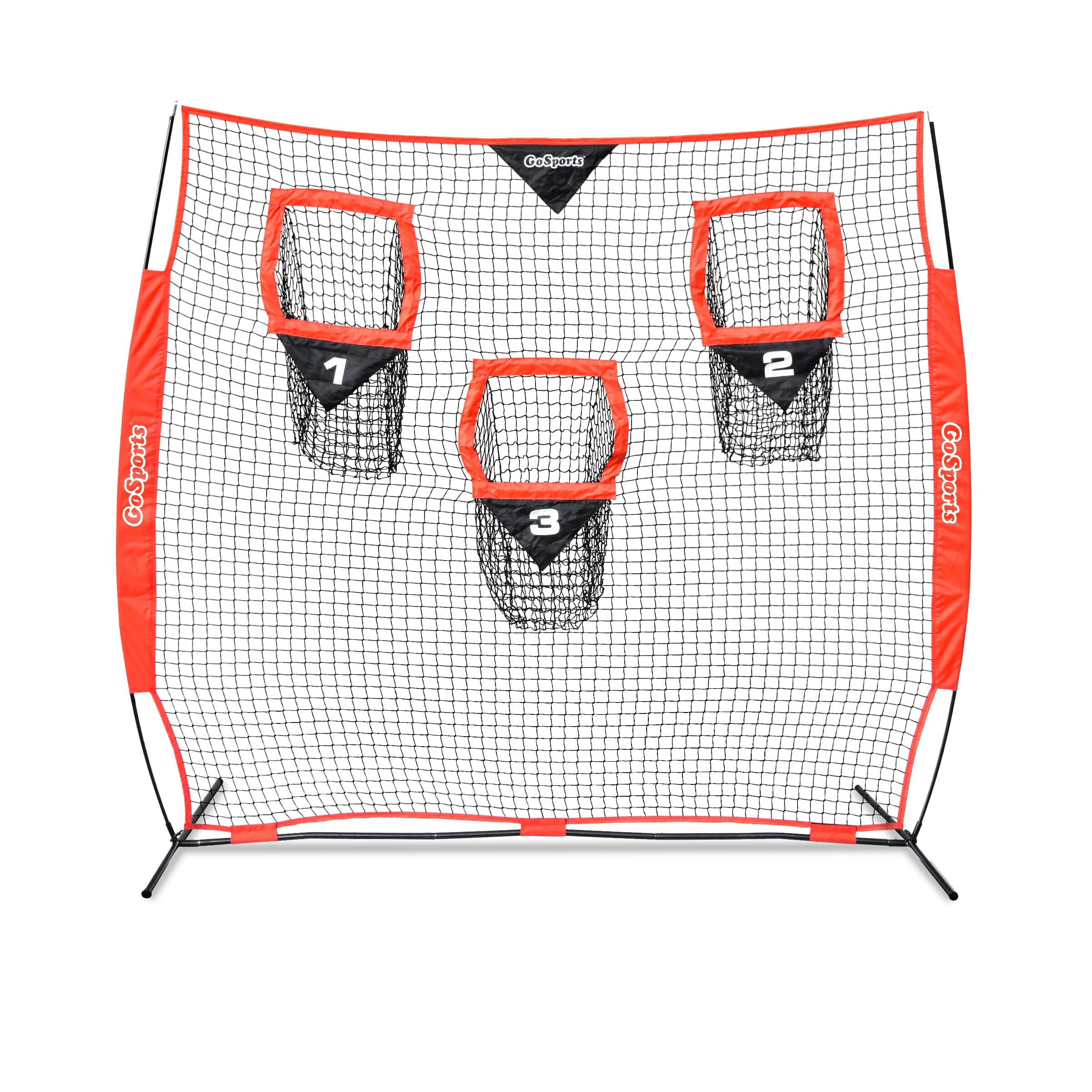 GoSports Football Throwing Net - 8 x 8 ft or 6 x 6 ft Nets Football GoSports 8 x 8 ft Red