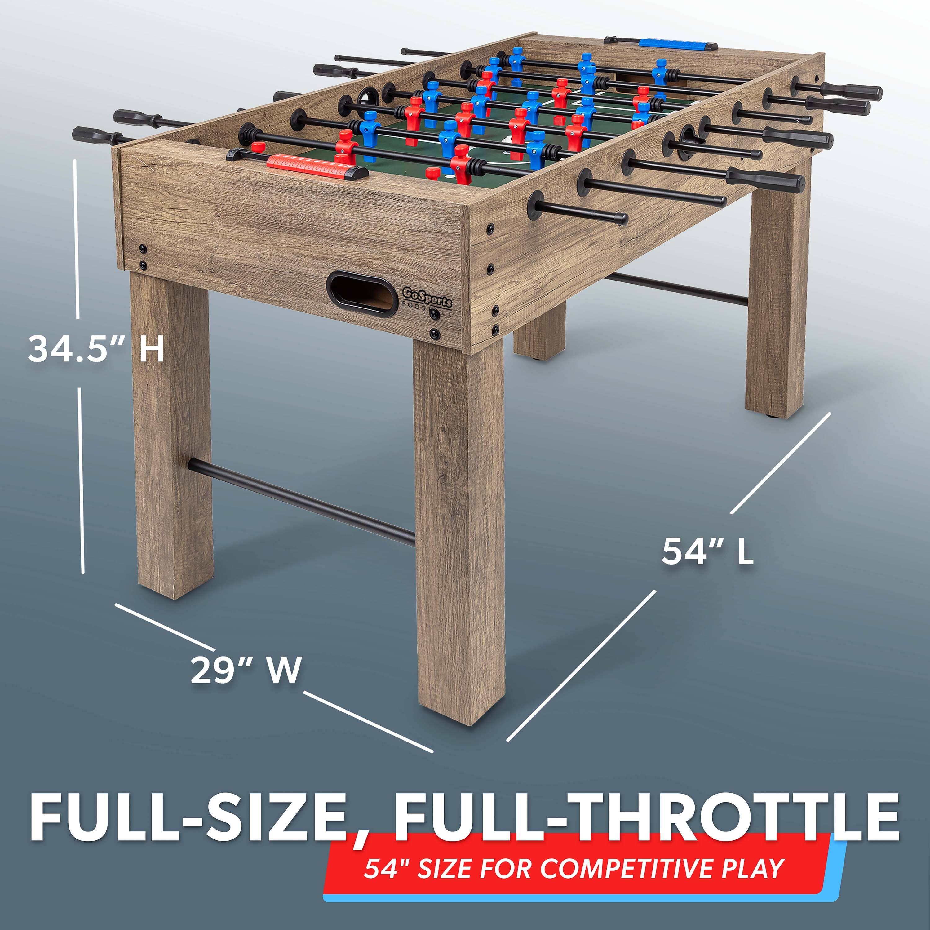 GoSports 54 Inch Full Size Foosball Table - Professional-Grade Game Table for Home GoSports