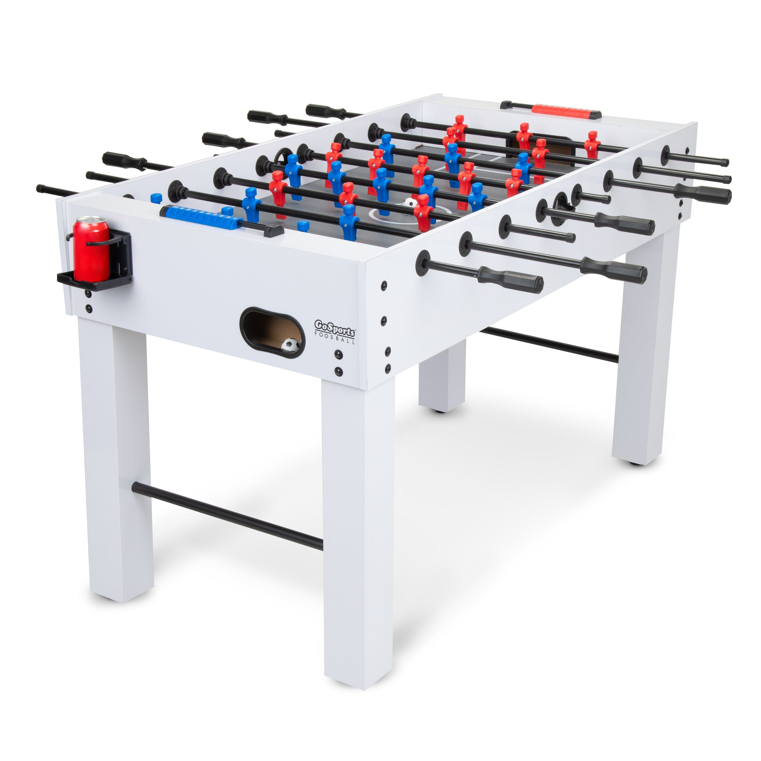 GoSports 54 Inch Full Size Foosball Table - White Finish GoSports