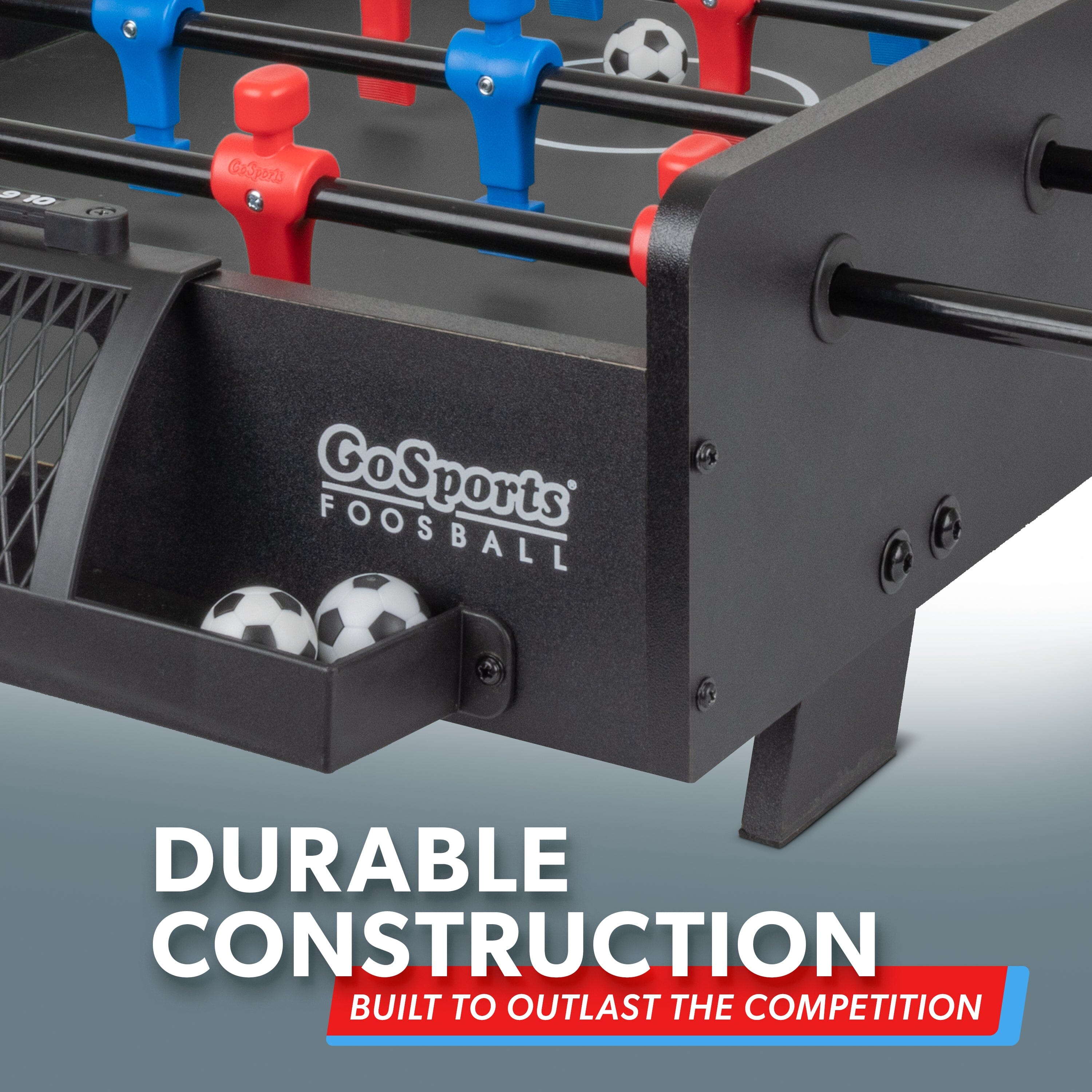 GoSports 32 Inch Tabletop Foosball Game Set - Oak or Black GoSports