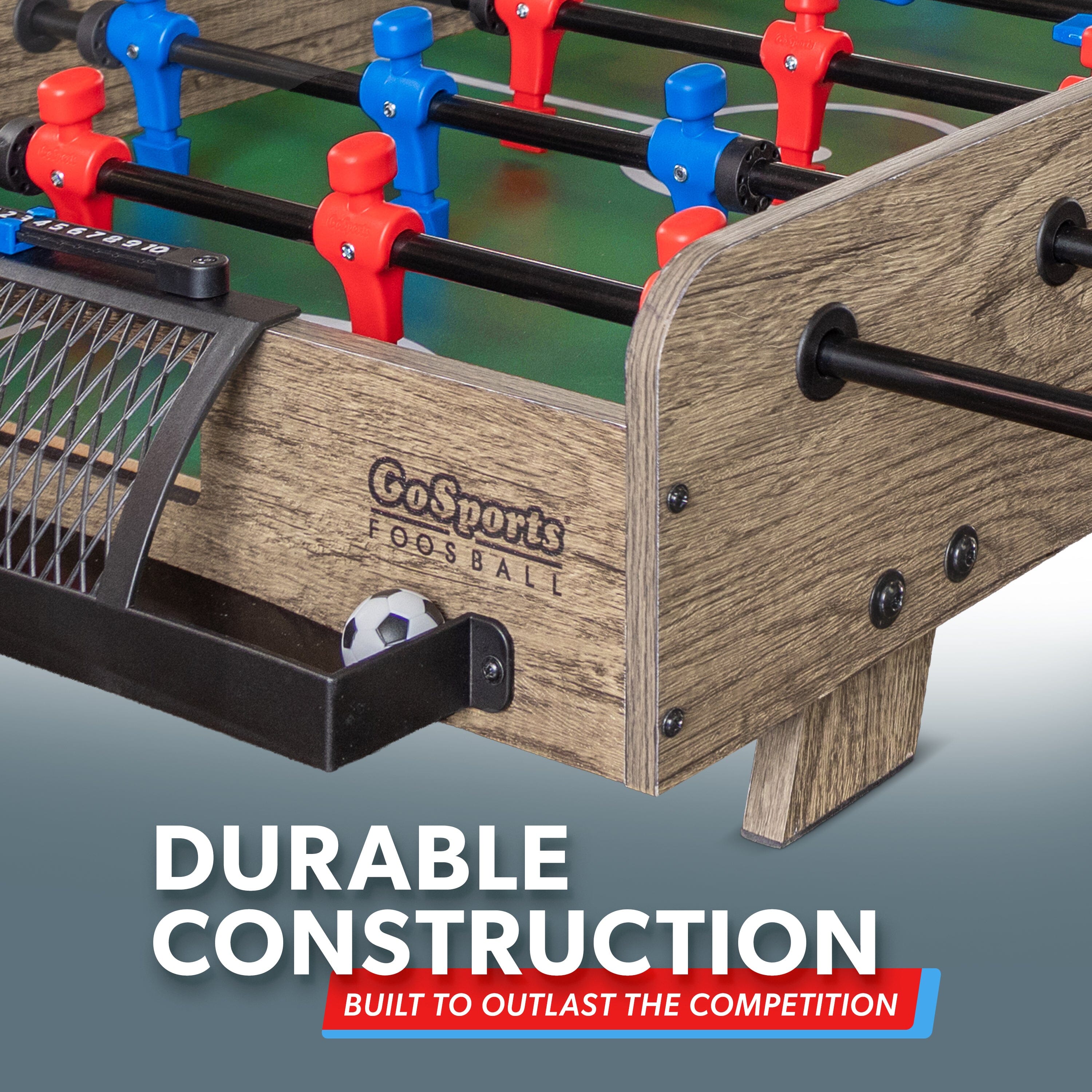 GoSports 32 Inch Tabletop Foosball Game Set - Oak or Black GoSports