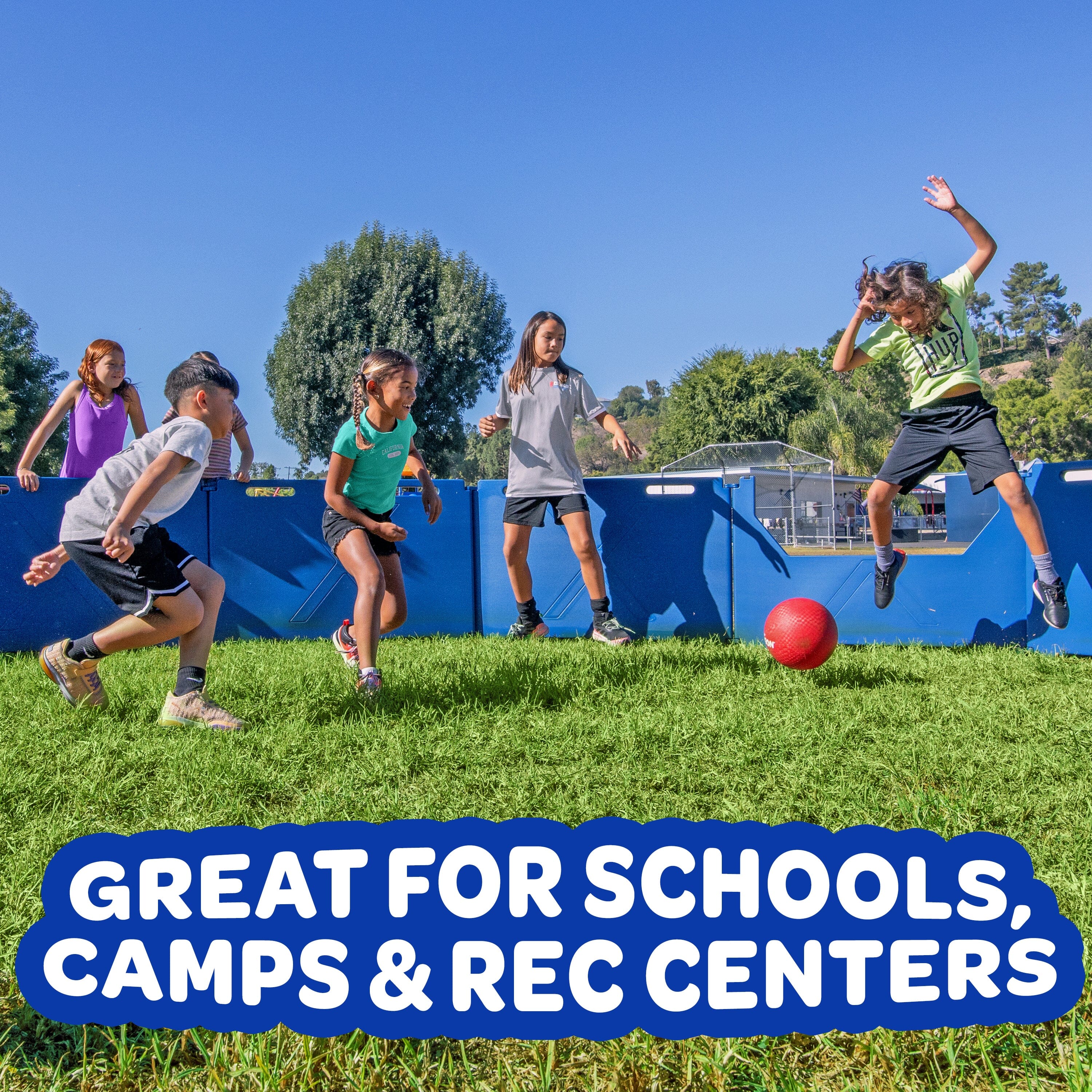 GoSports Gaga Ball Pit - 15 ft, 20 ft or 25 ft Portable Indoor/Outdoor Gagagon Pit for School, Camp or Home Use GoSports