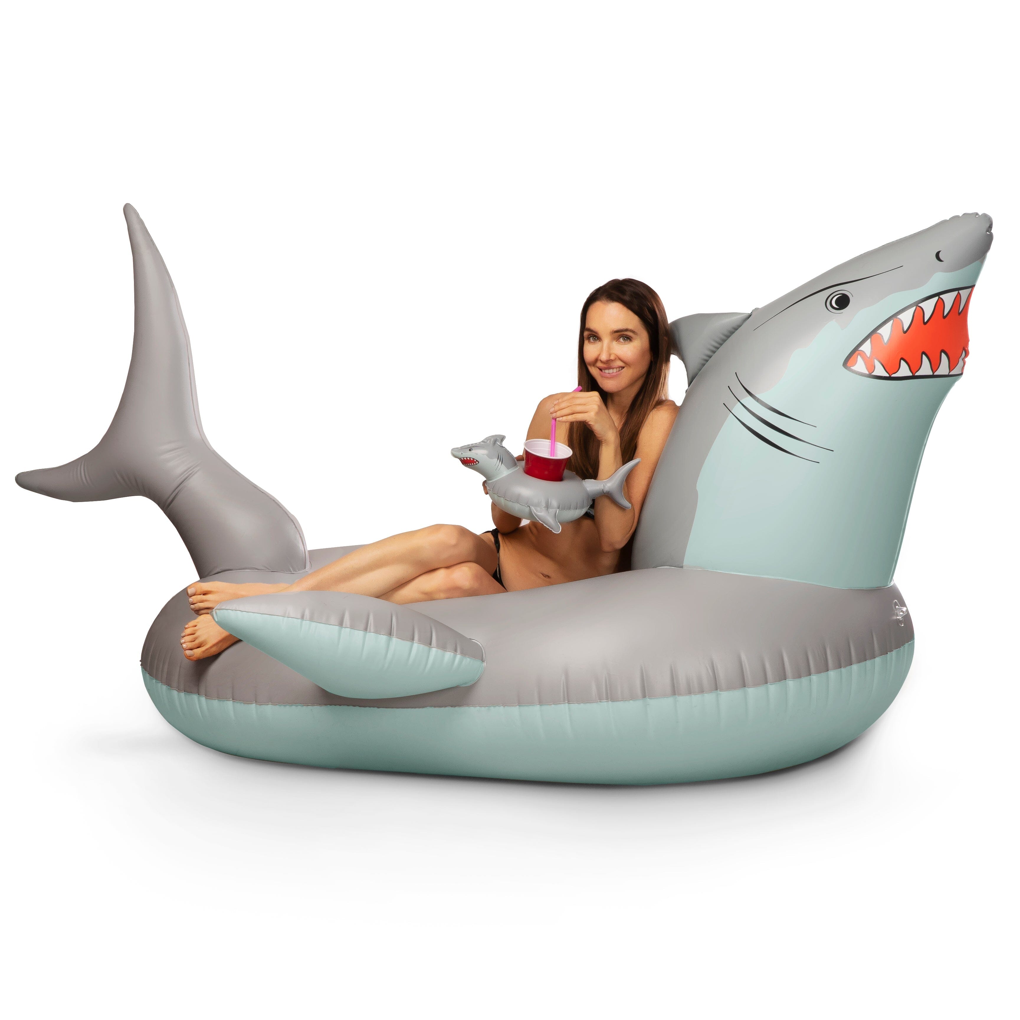 GoFloats Giant Inflatable Shark Pool Float Raft GoFloats