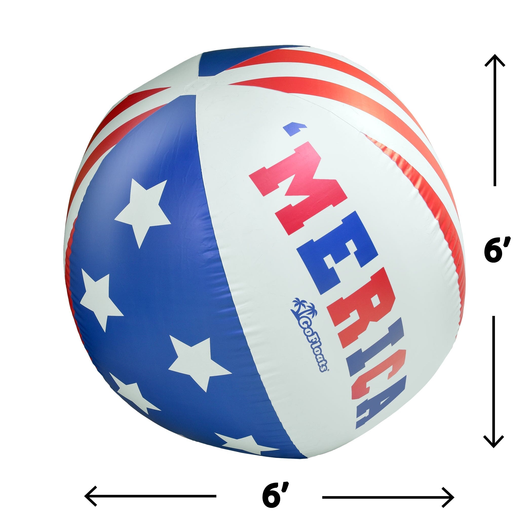 GoFloats 6' Giant Inflatable Beach Ball - 'MERICA GoFloats