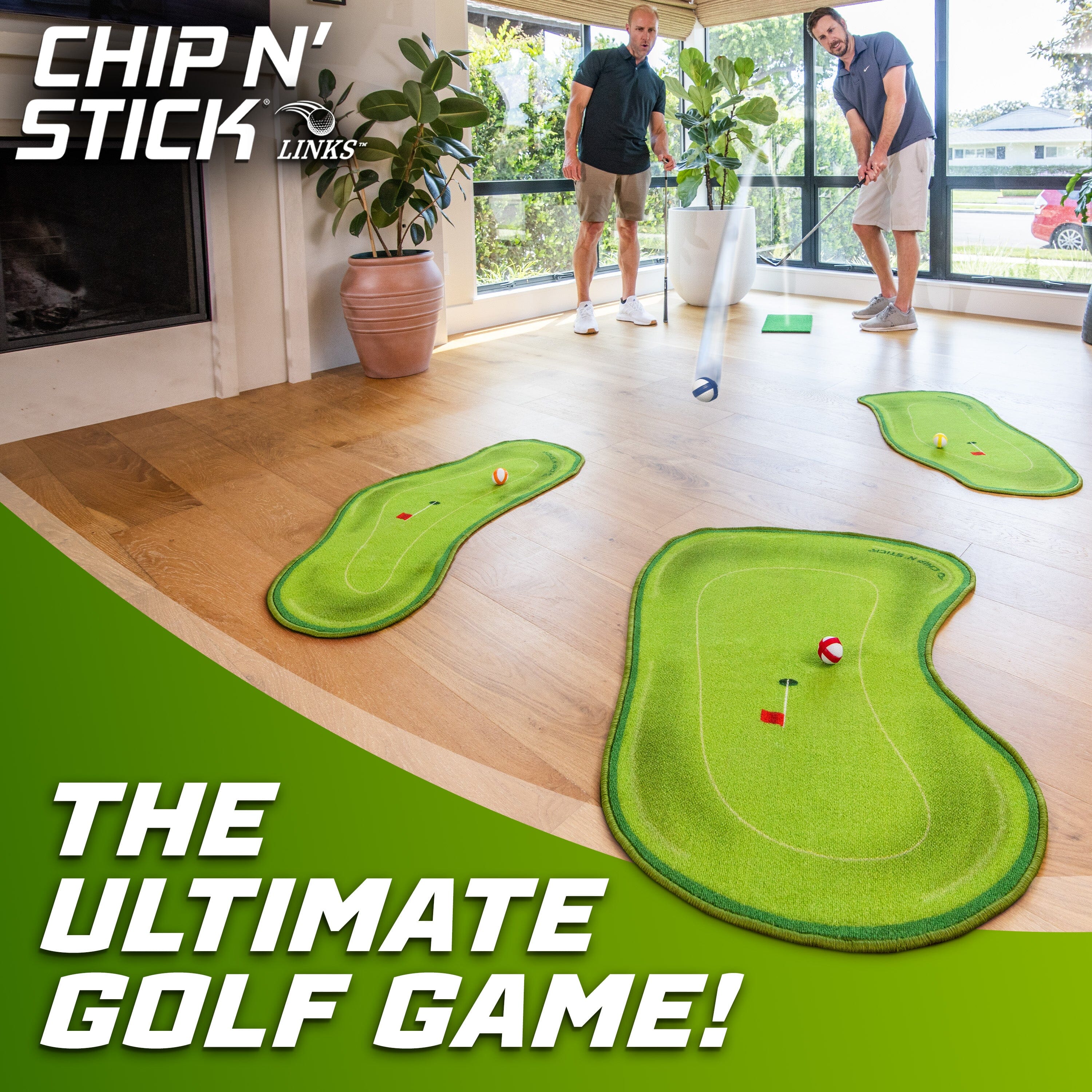 GoSports Chip N' Stick Links - Indoor & Outdoor Golf Game with Sticky Balls and Chipping Mat PlayGoSports.com