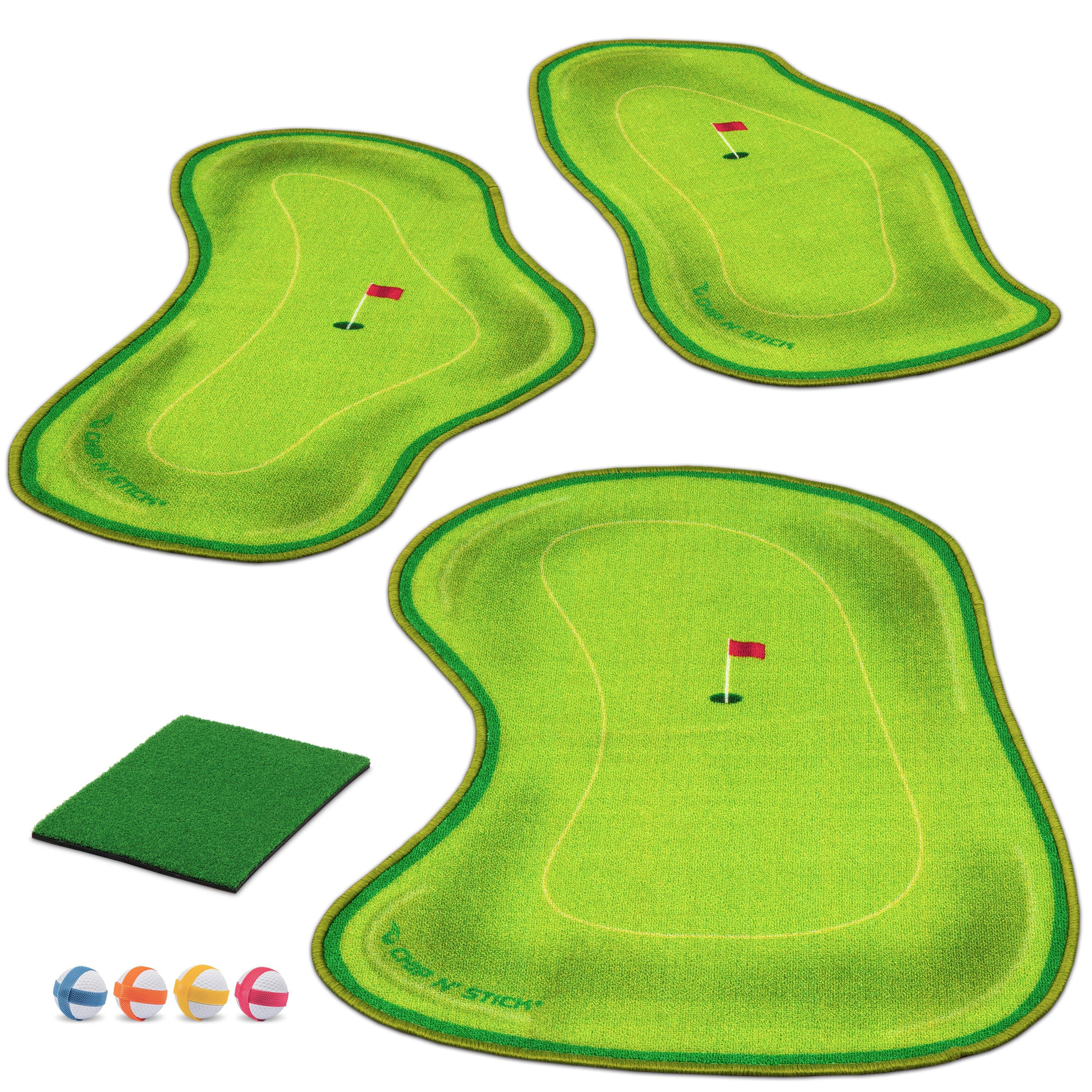 GoSports Chip N' Stick Links - Indoor & Outdoor Golf Game with Sticky Balls and Chipping Mat PlayGoSports.com