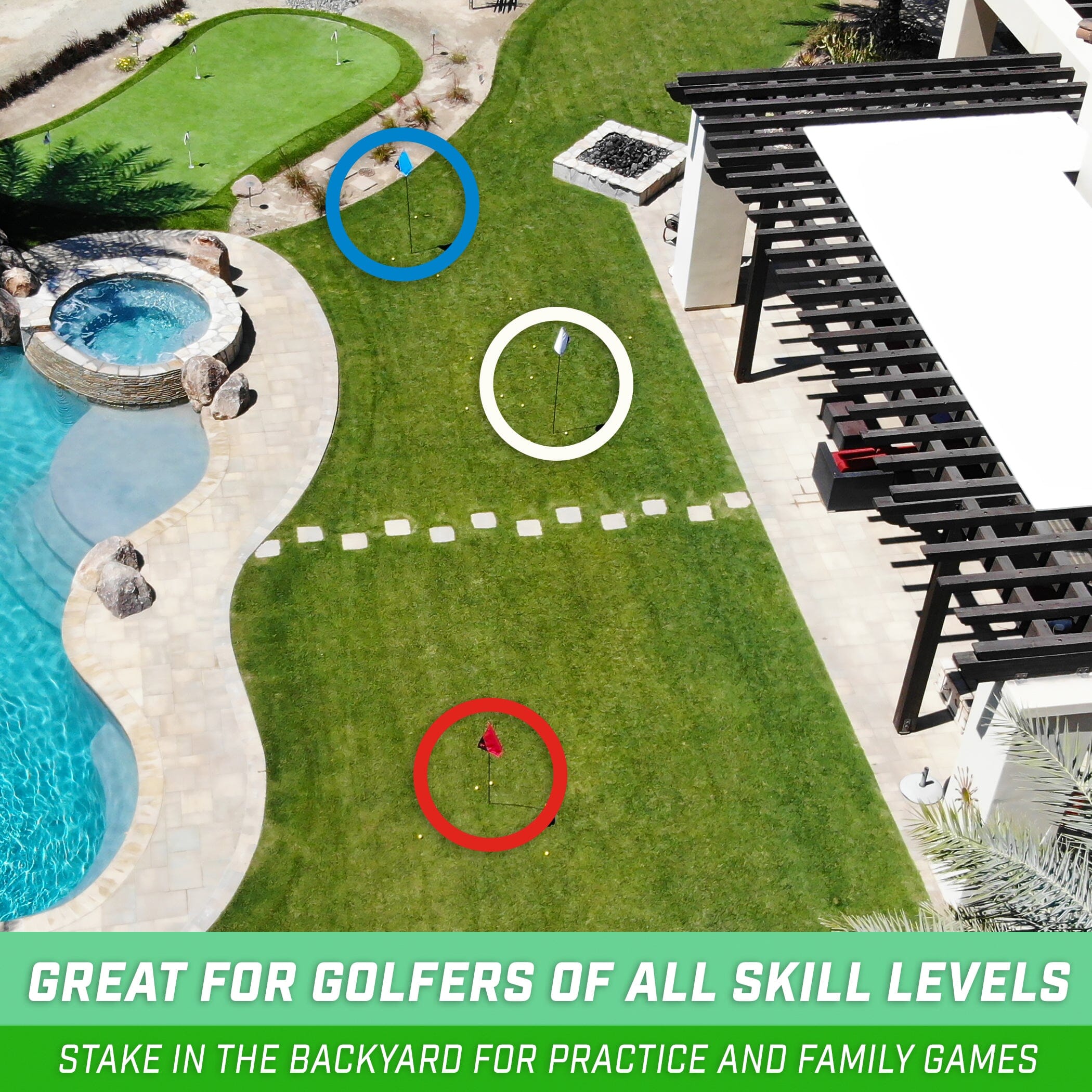Golf Practice Flags, 3-pk Golf GoSports Golf