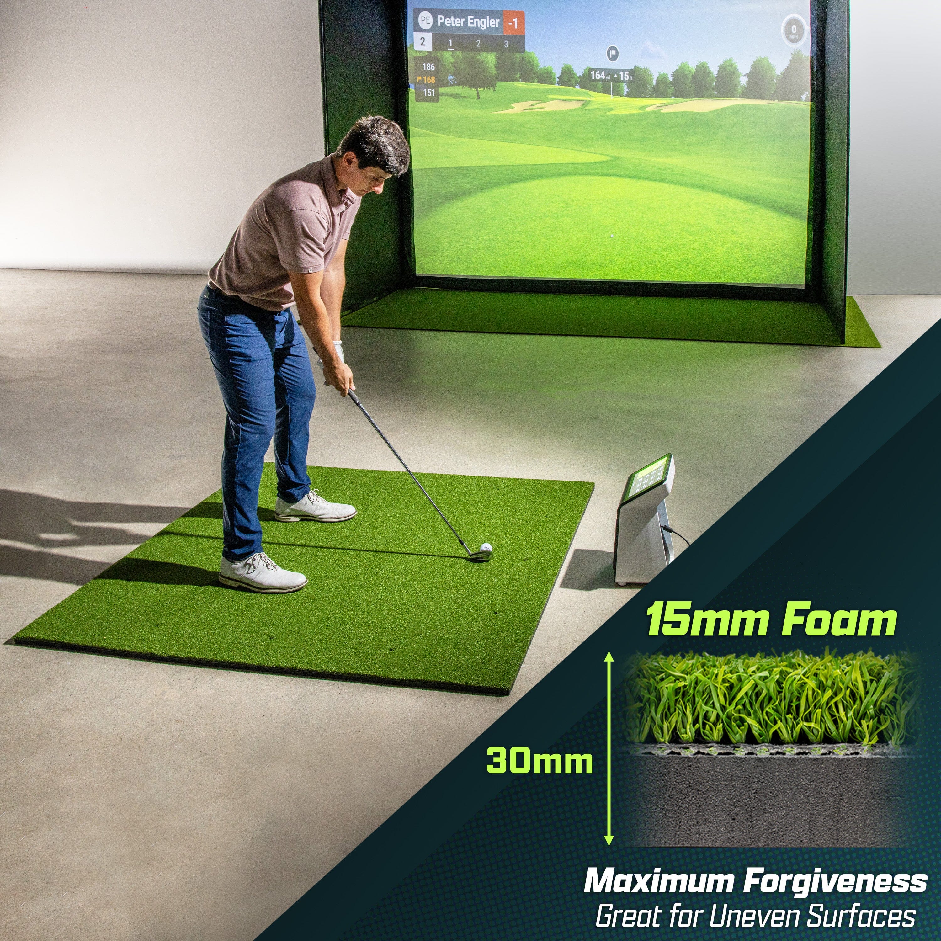 GoSports Golf Hitting Mat - PRO 5 x 5 ft - 15 mm GoSports