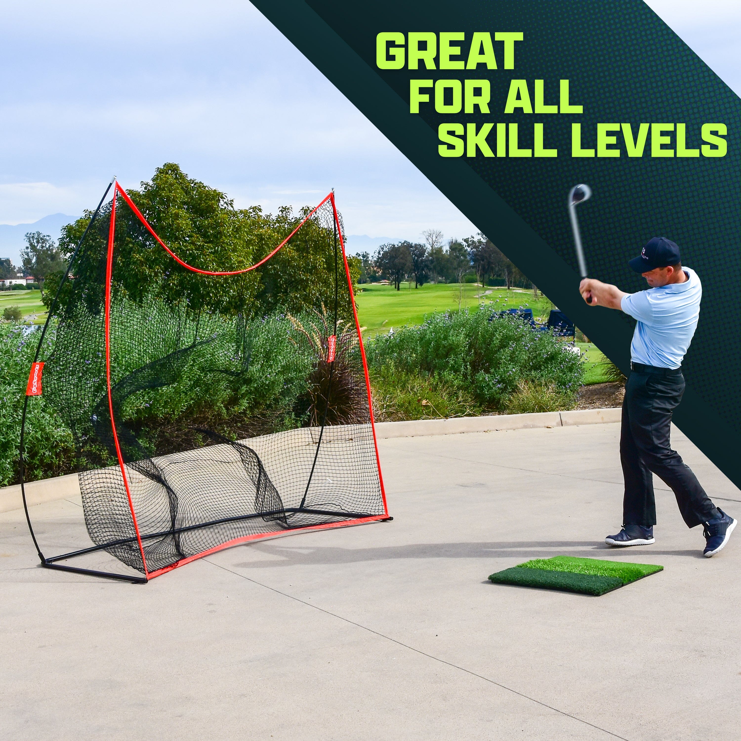 GoSports 7 ft x 7 ft Golf Practice Hitting Net Golf GoSports