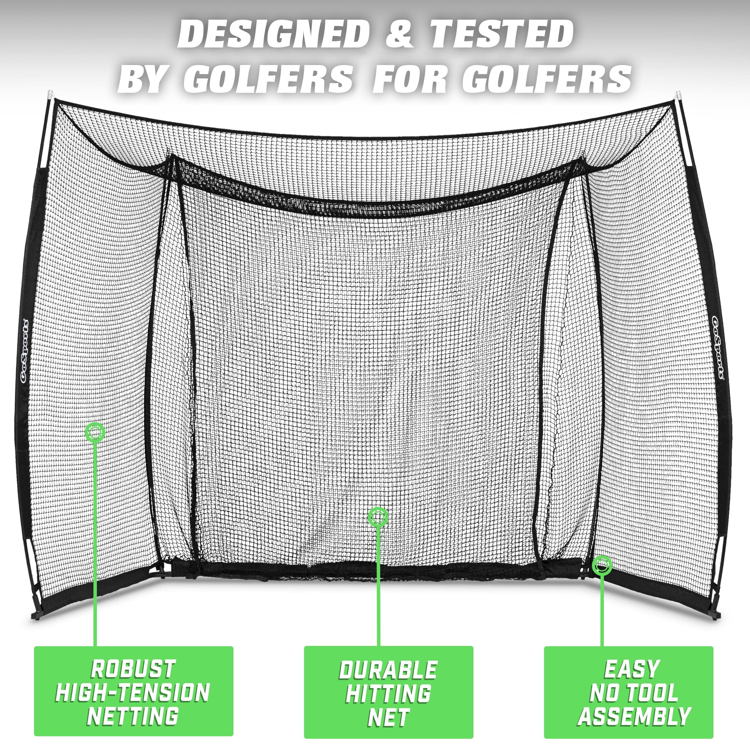 GoSports Range Cage 10 x 8 ft Golf Practice Hitting Net - Classic Net GoSports