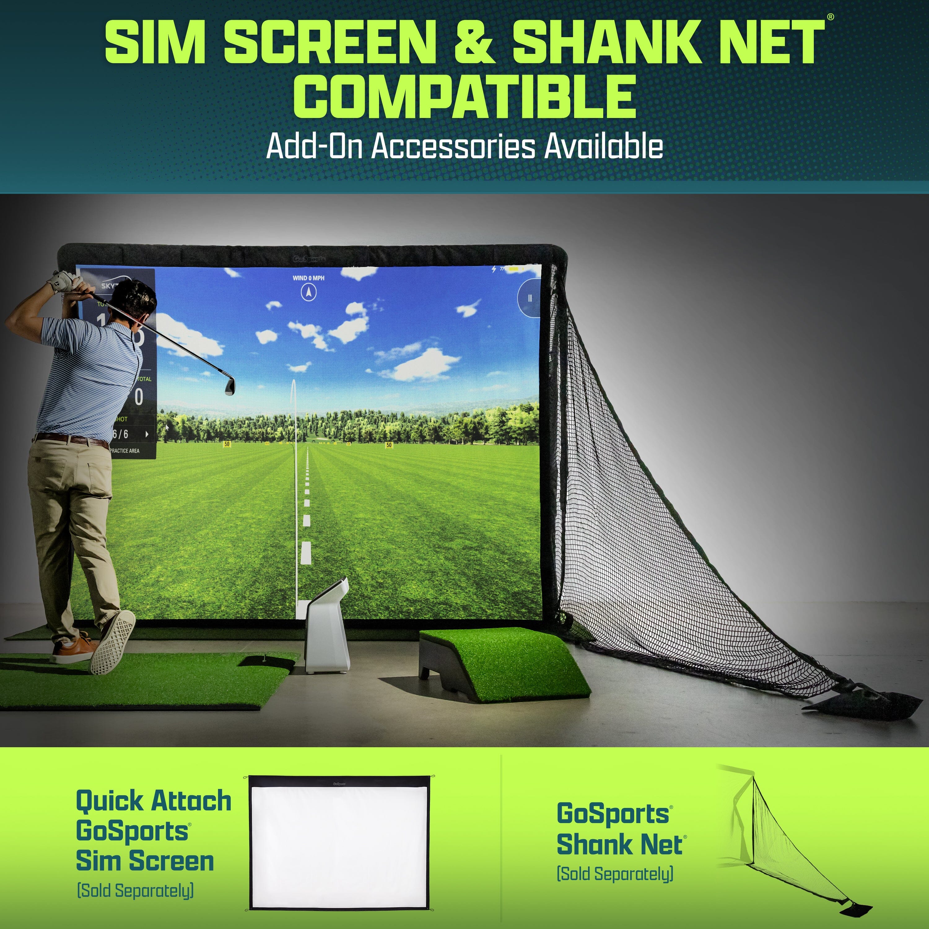 GoSports Elite Golf Practice Net with Steel Frame - Choose 10' or 7' Size GoSports