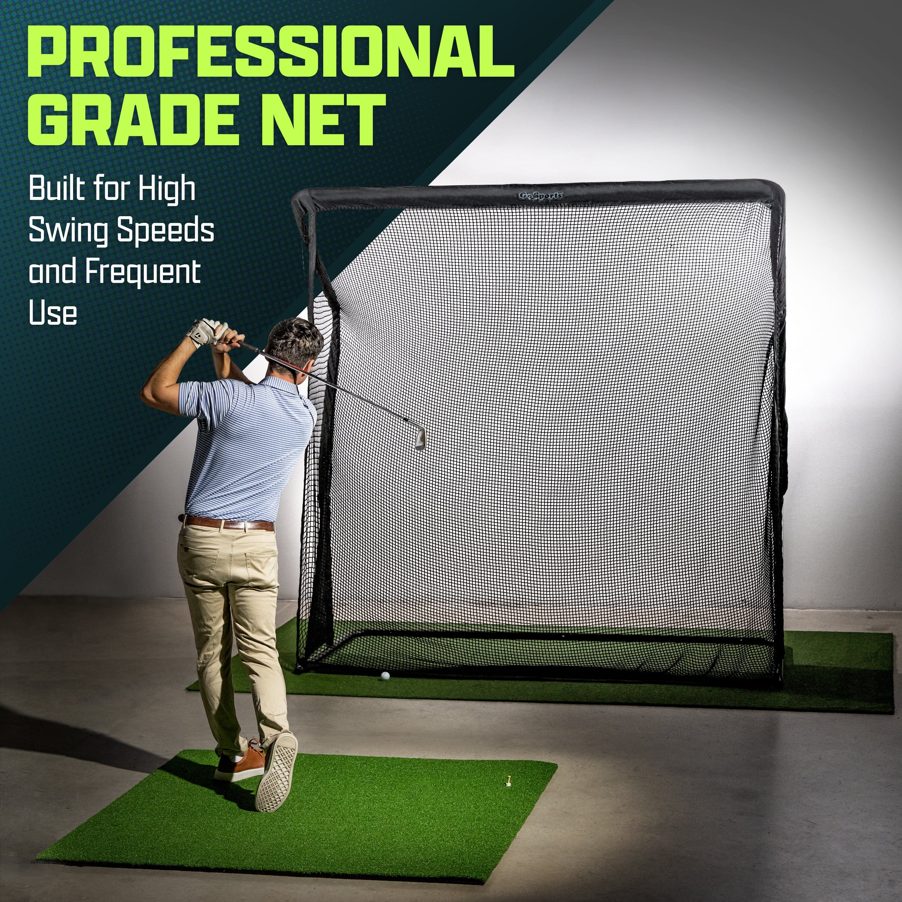 GoSports Elite Golf Practice Net with Steel Frame - Choose 10' or 7' Size GoSports