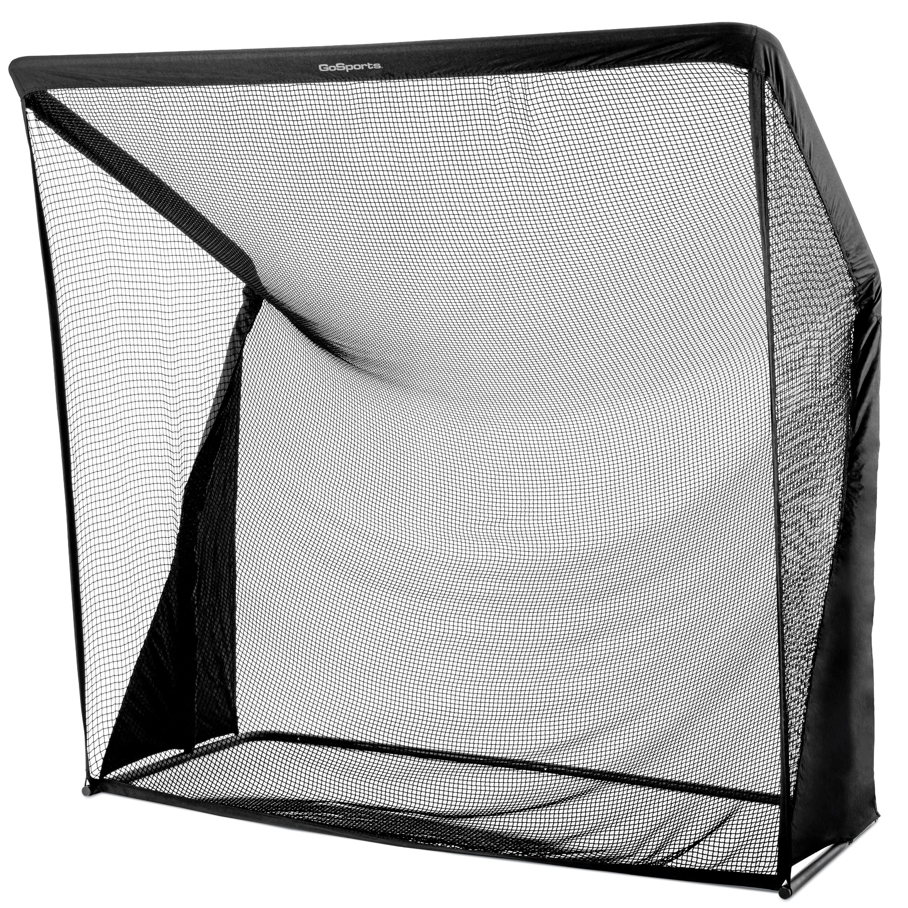 GoSports 8 x 8 ft ELITE Golf Net with LoftGuard Canopy and Steel Frame - Indoor & Outdoor Practice Golf Hitting Net GoSports