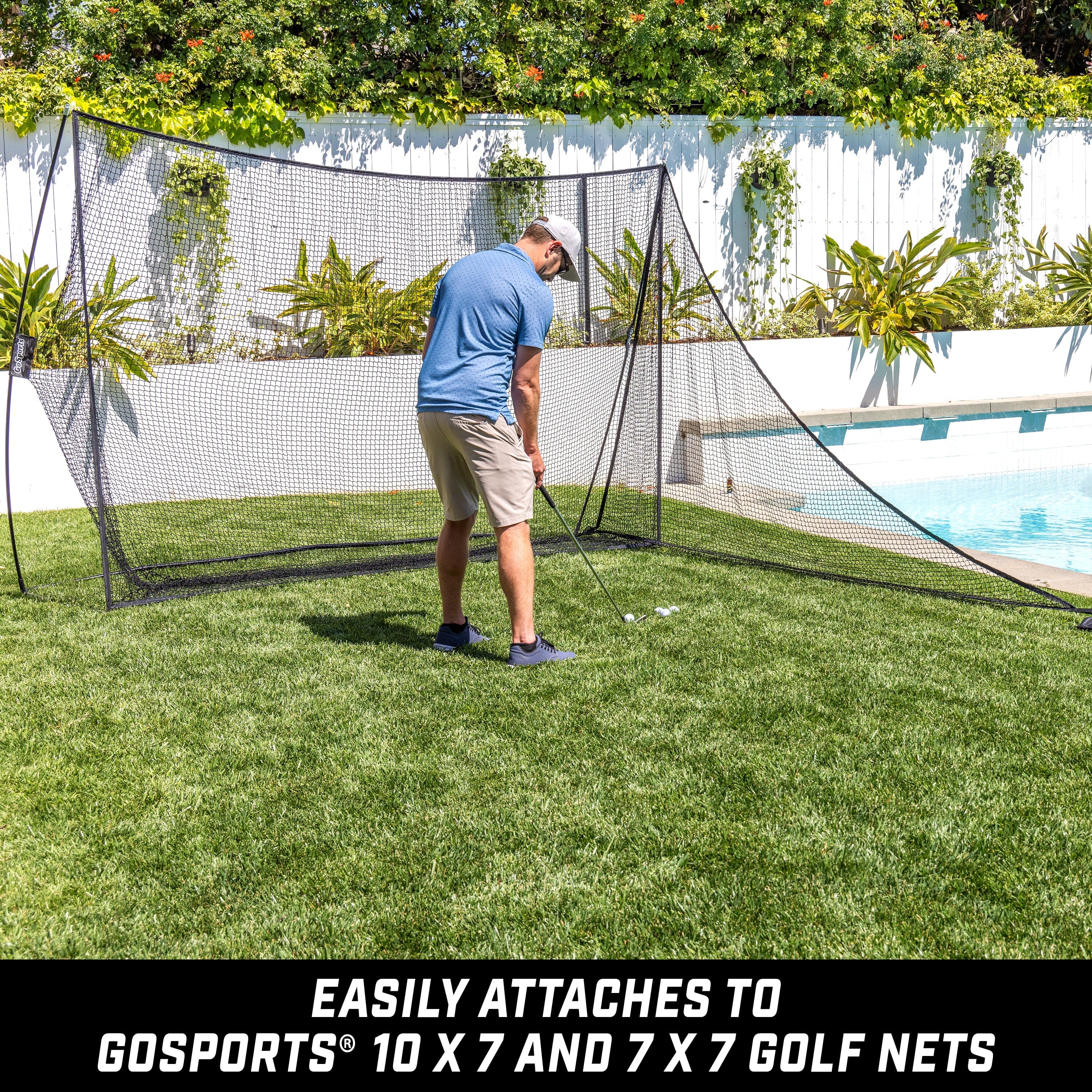 GoSports Shank Net Attachment for Golf Hitting Nets - Black GoSports