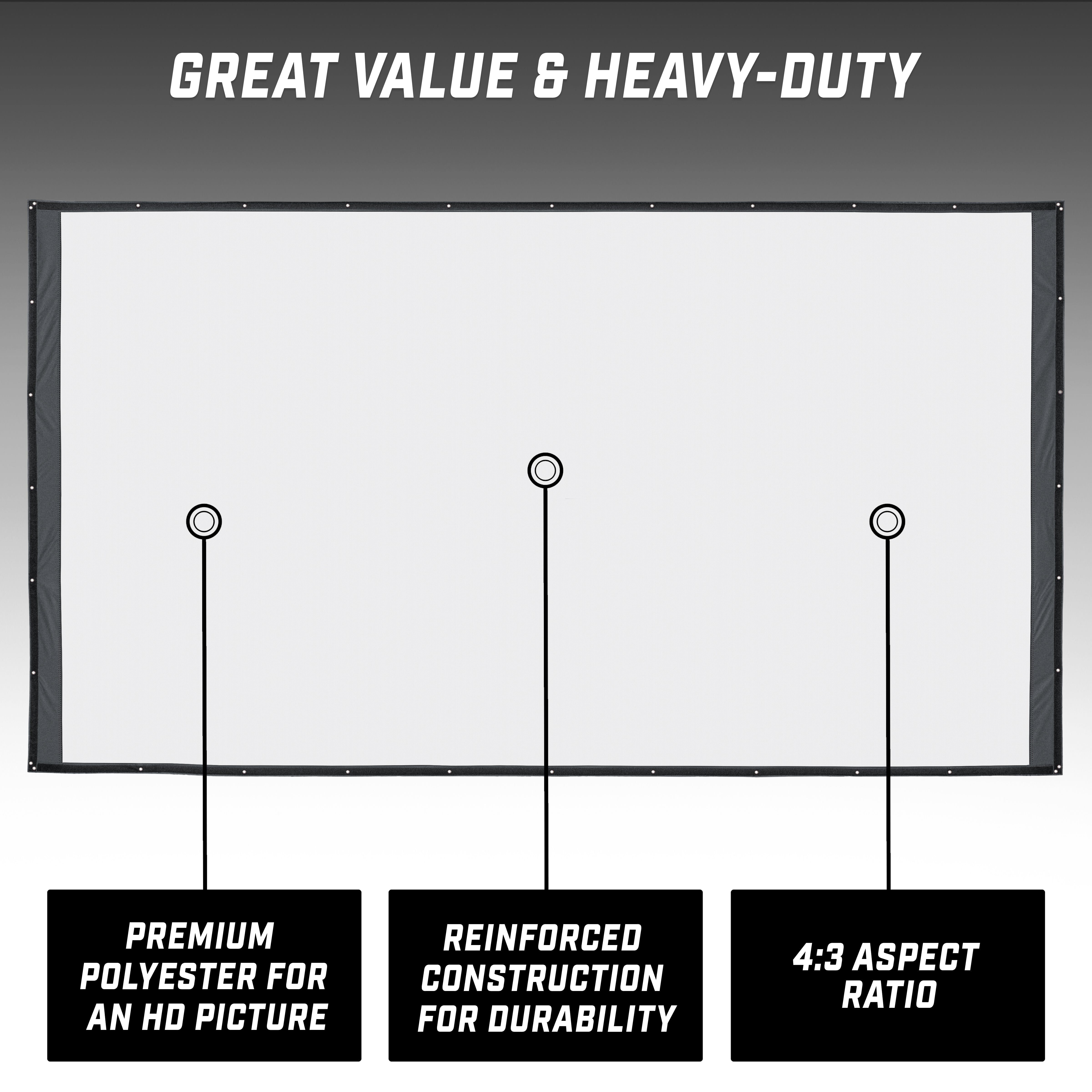GoSports Replacement Sim Screen - Only Compatible with GoSports 14' x 8' Golf Simulator Enclosure GoSports