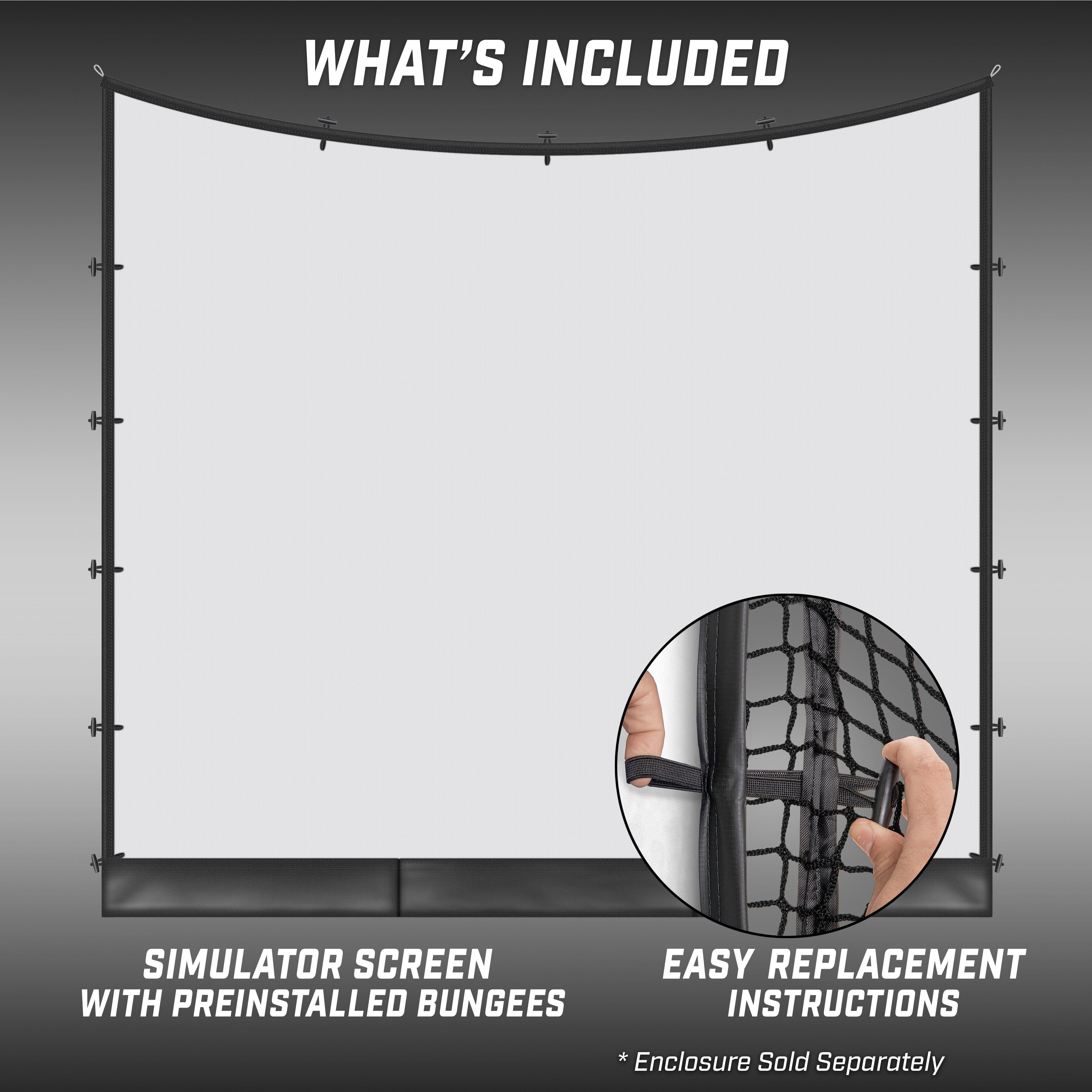 GoSports Range Cage Simulator Screen - Only Compatible with GoSports 10' x 8' Range Cage GoSports