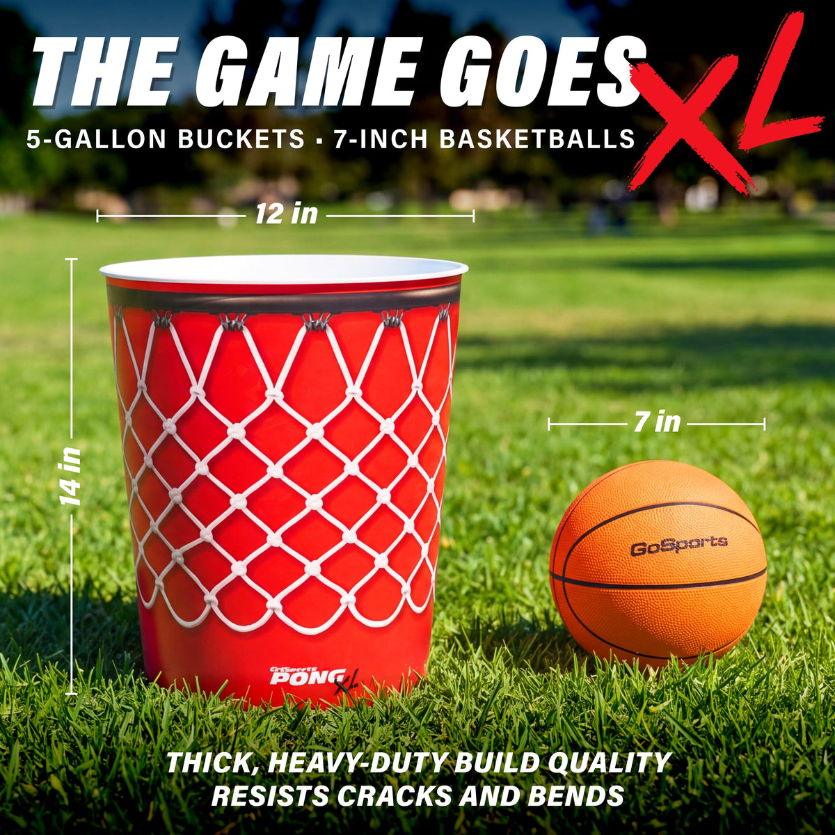 Pong XL Giant Yard Pong Basketball Game Set GoSports Outdoor Games