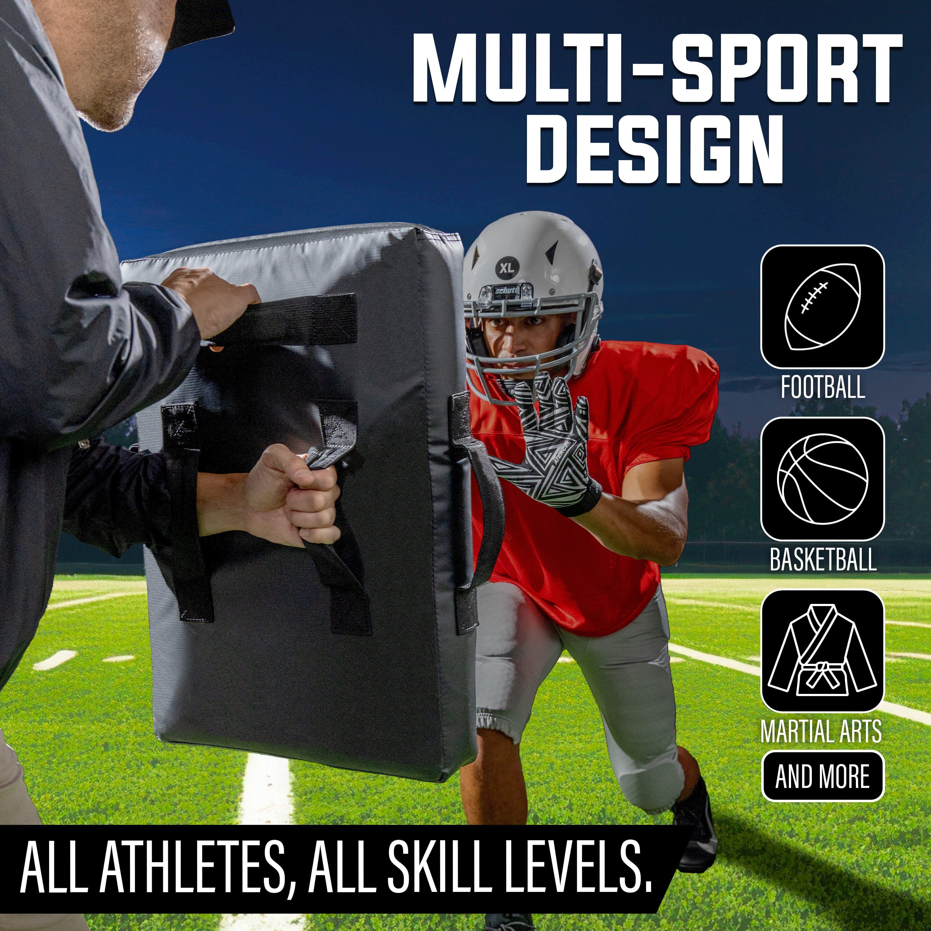 GoSports Blocking Pad 24 x 16 Inch – Multisport Training Equipment for Football, Basketball, Lacrosse, & Martial Arts - Standard Football Playgosports.com