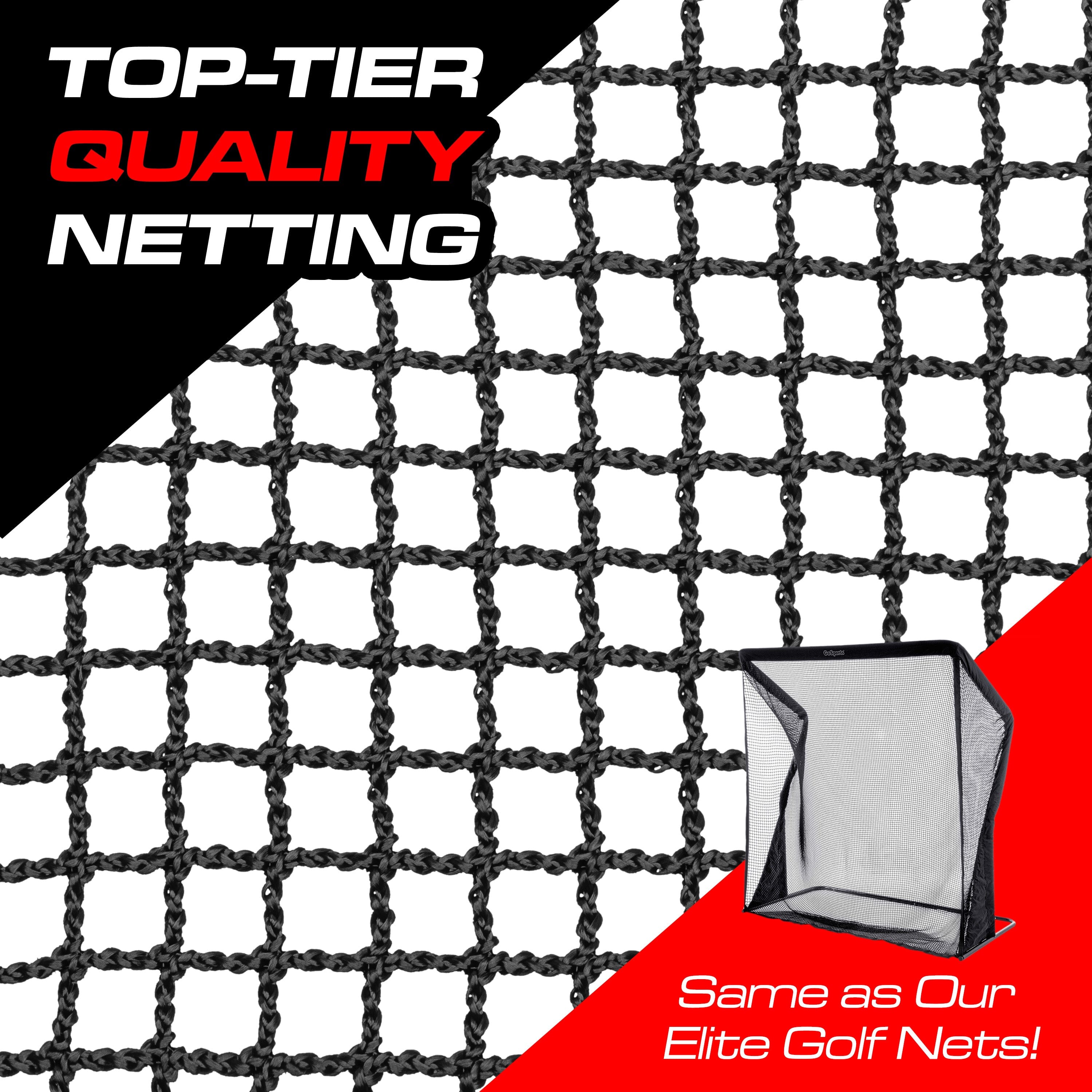 GoSports 3 Pack Universal Sports Net Repair Kits for Golf, Baseball, Soccer, and More - 8 x 8 Inch Sports Netting Patch Kits GoSports