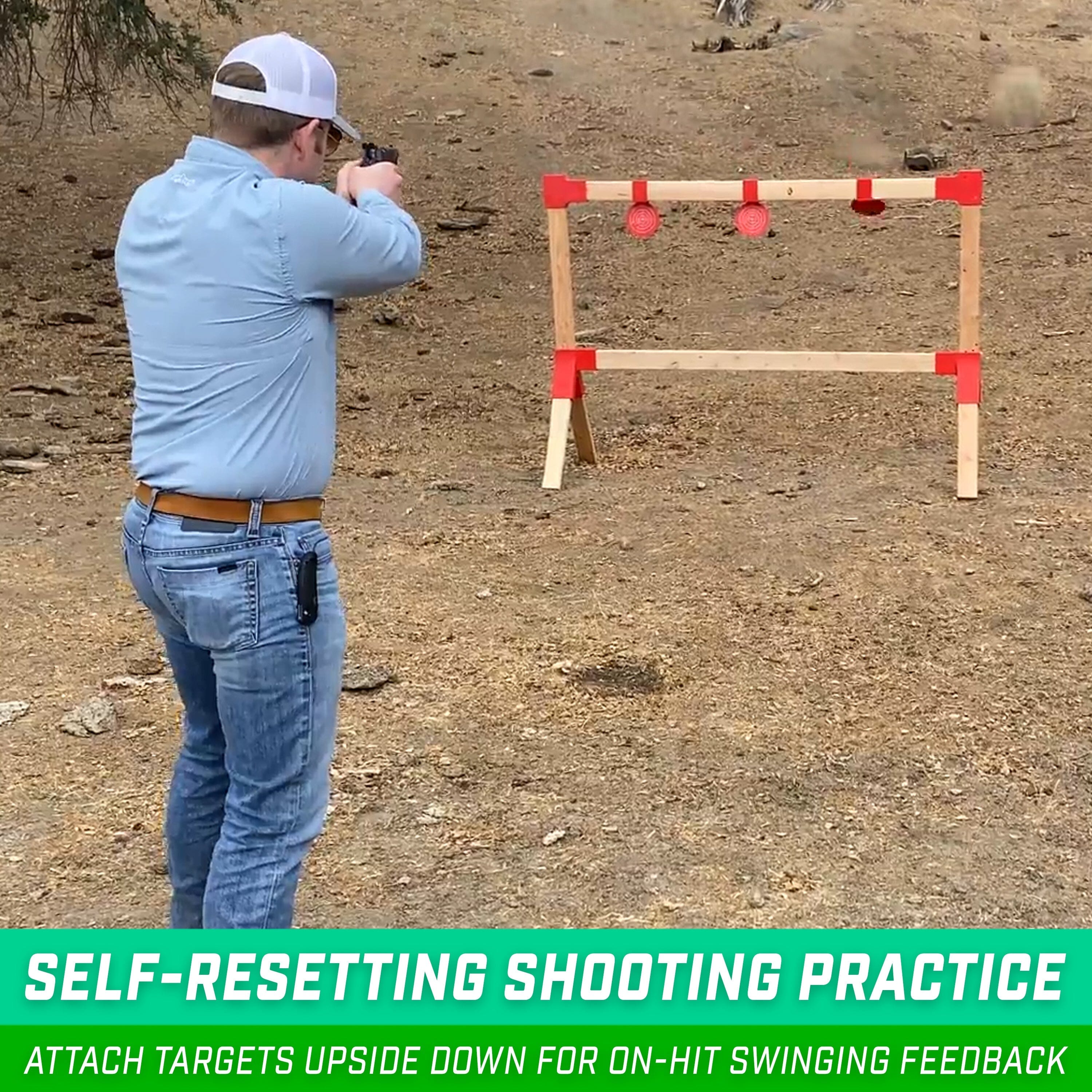 GoSports Outdoors Blast Range Shooting Target 3 Pack, All-Weather Reactive Fall Back Targets Target Practice GoSportsOutdoors.com