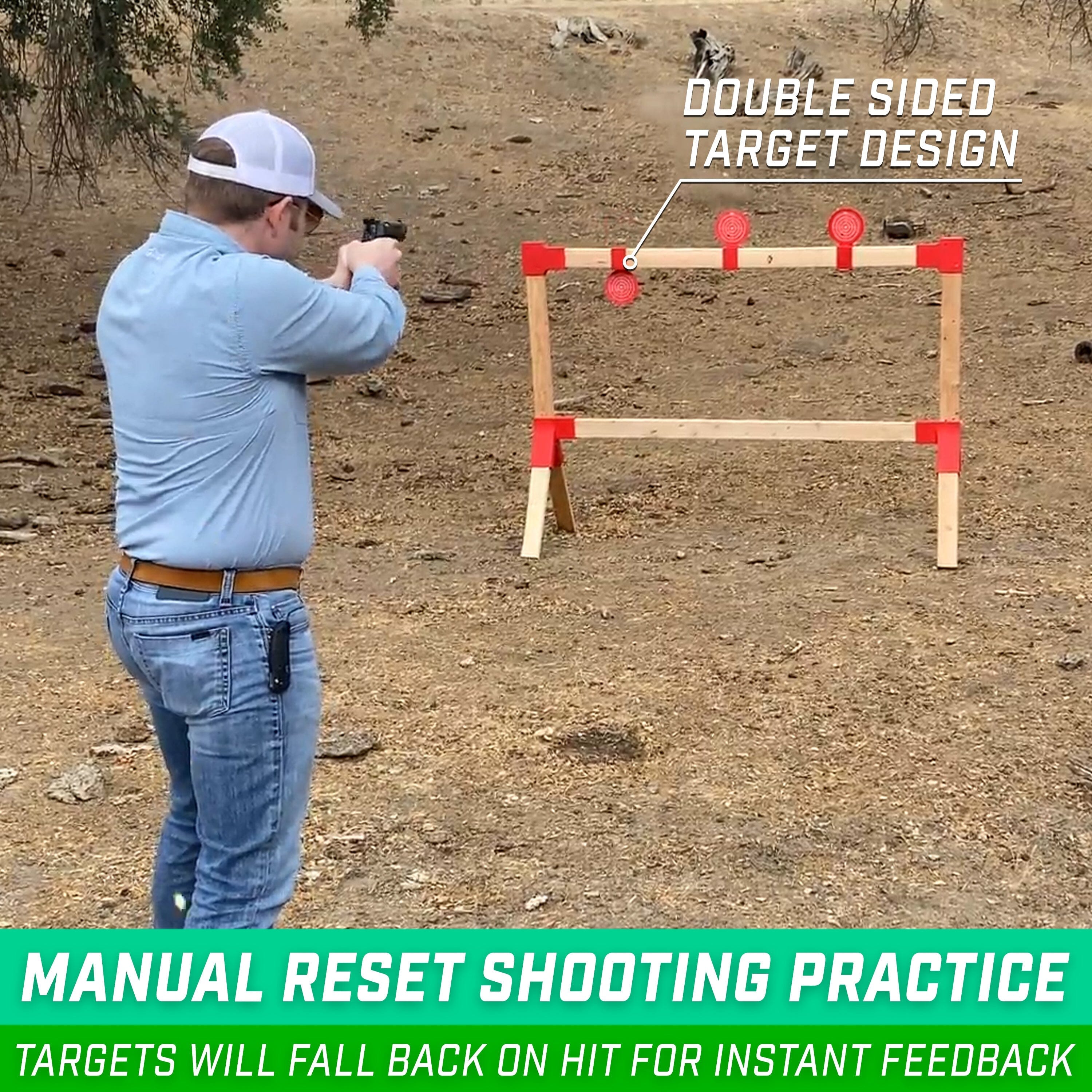 GoSports Outdoors Blast Range Shooting Target 3 Pack, All-Weather Reactive Fall Back Targets Target Practice GoSportsOutdoors.com