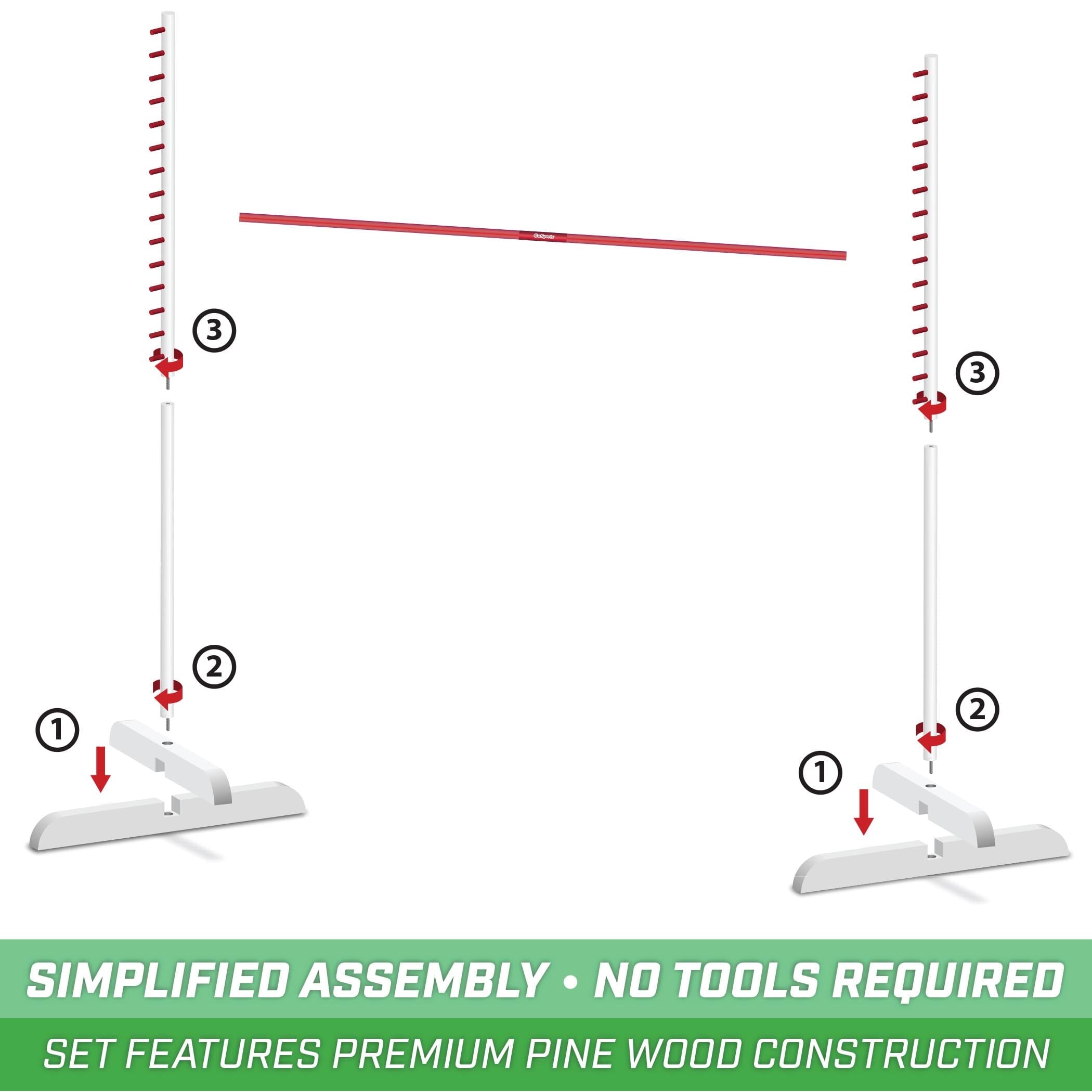 GoSports GET LOW LIMBO Premium Wooden Limbo Game Limbo GoSports