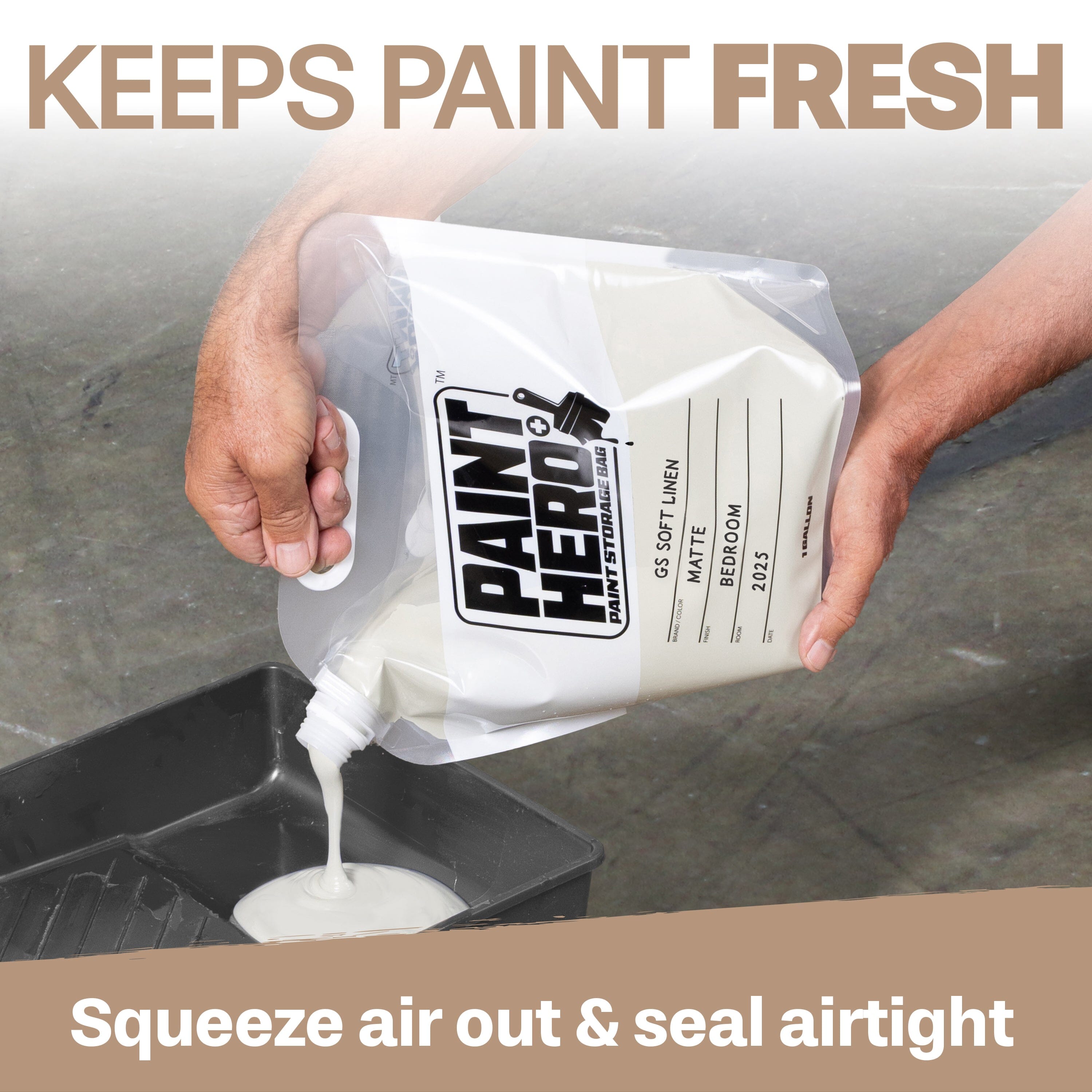 Paint Hero 8 Pack Paint Storage Bags - Airtight Refillable 1 Gallon Pouches with Funnel Playgosports.com