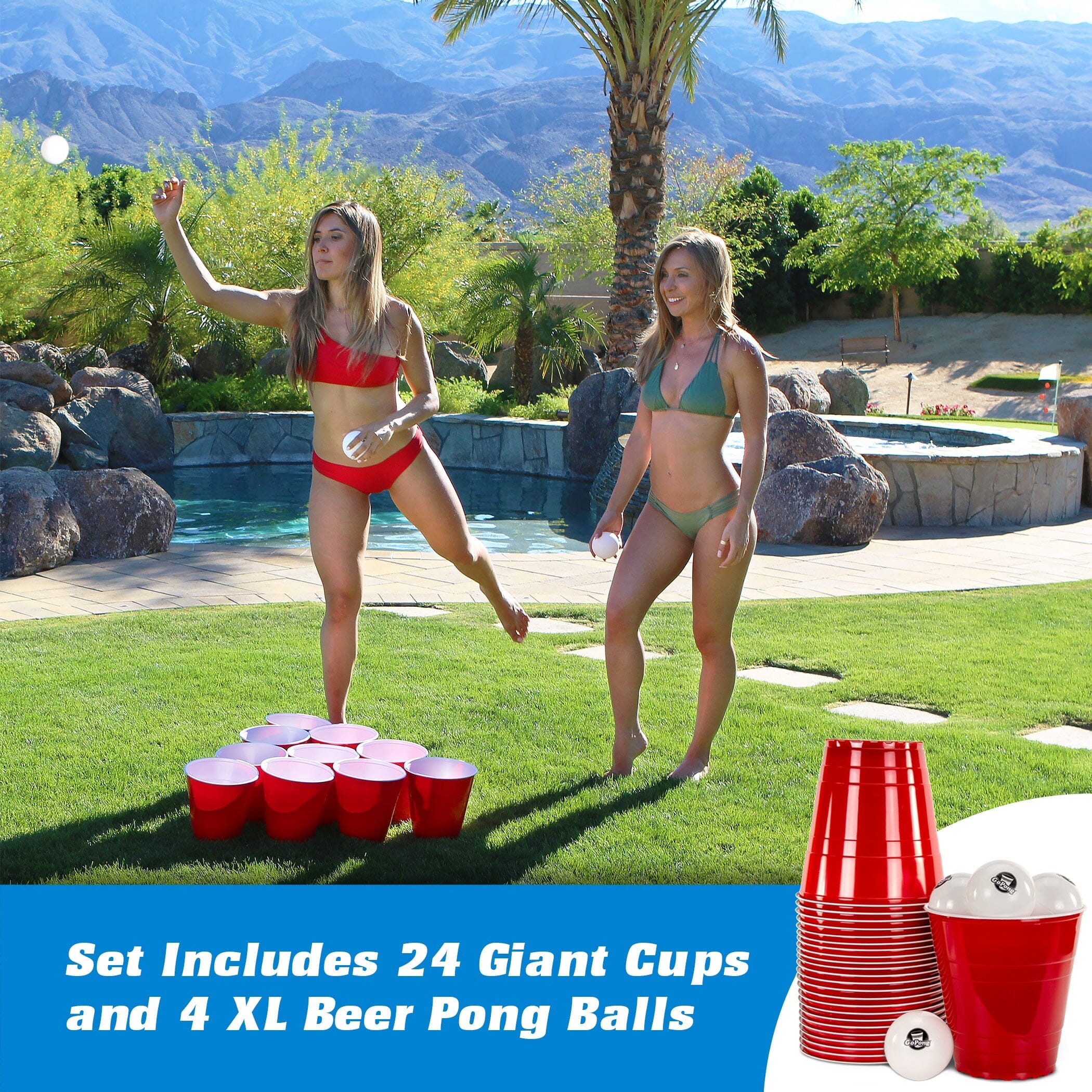 GoBig 110oz Giant Red Party Cups - 24-Pack Party Cups GoPong