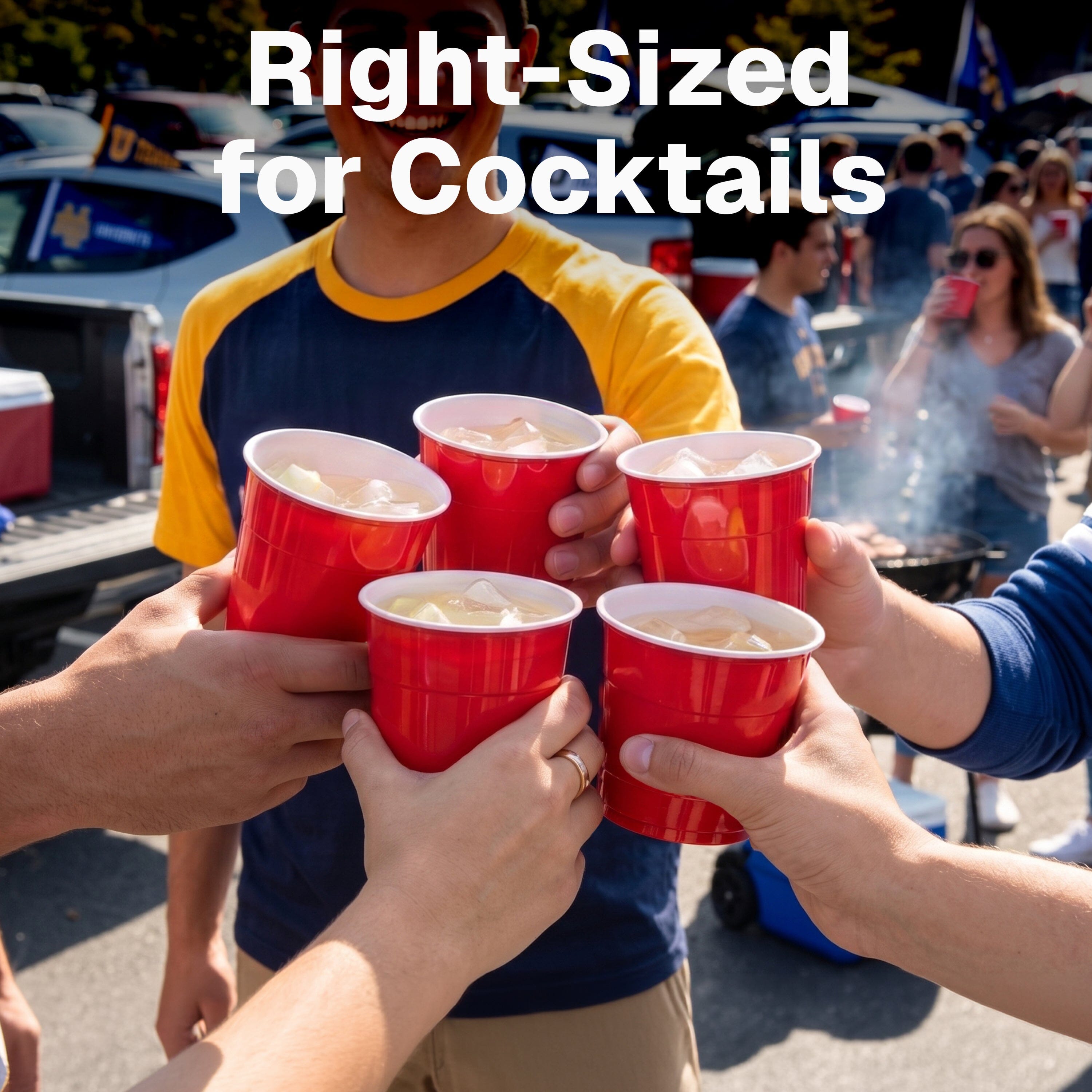 GoBig 12 oz Lowball Plastic Party Cups for Whiskey, Spirits, & Cocktails - 50 Count Disposable Cups for Alcohol Playgosports.com