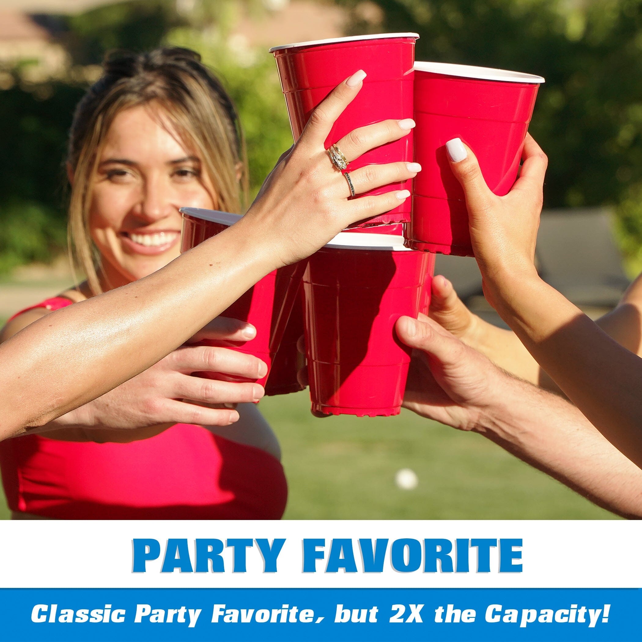 GoBig 36oz Giant Red Party Cups - 50-Pack Party Cups GoPong