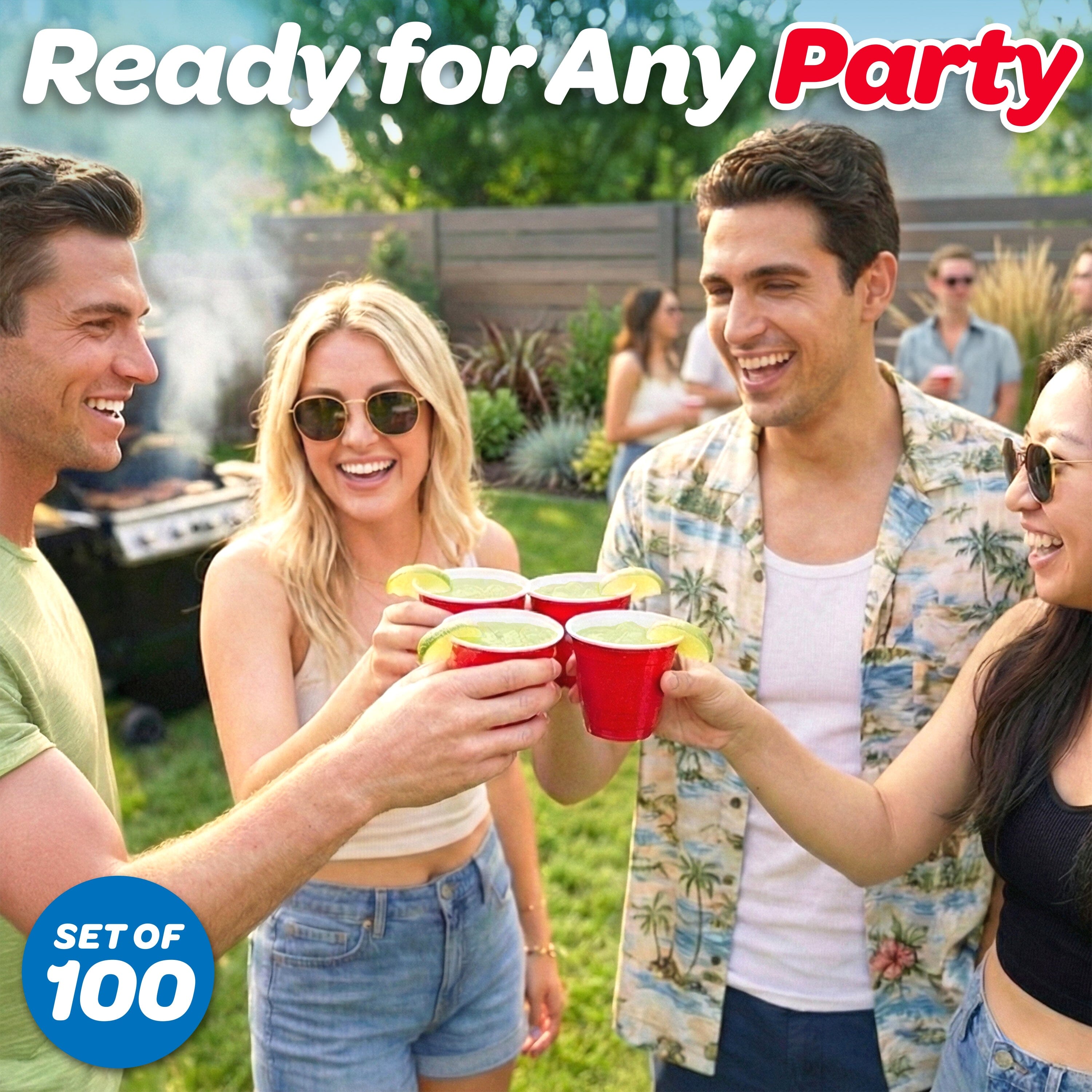 GoBig 9 oz Plastic Wine & Cocktail Cups - Disposable Plastic Party Cups for Alcohol Playgosports.com