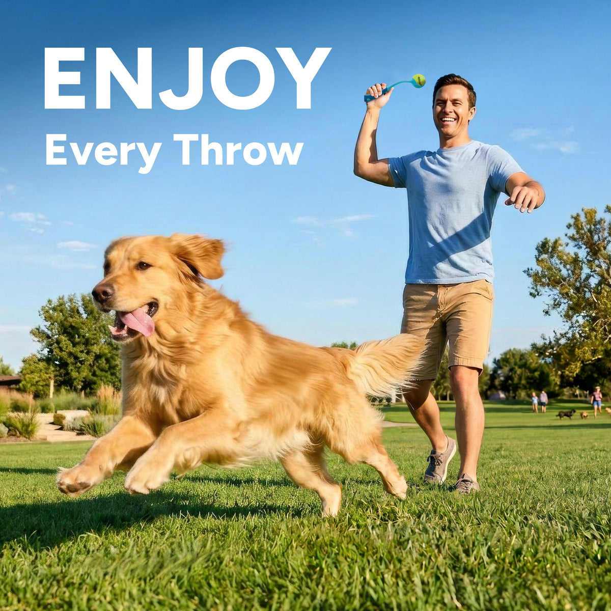 12" Dog Tennis Ball Launcher with Squeaky Ball GoSports Pets