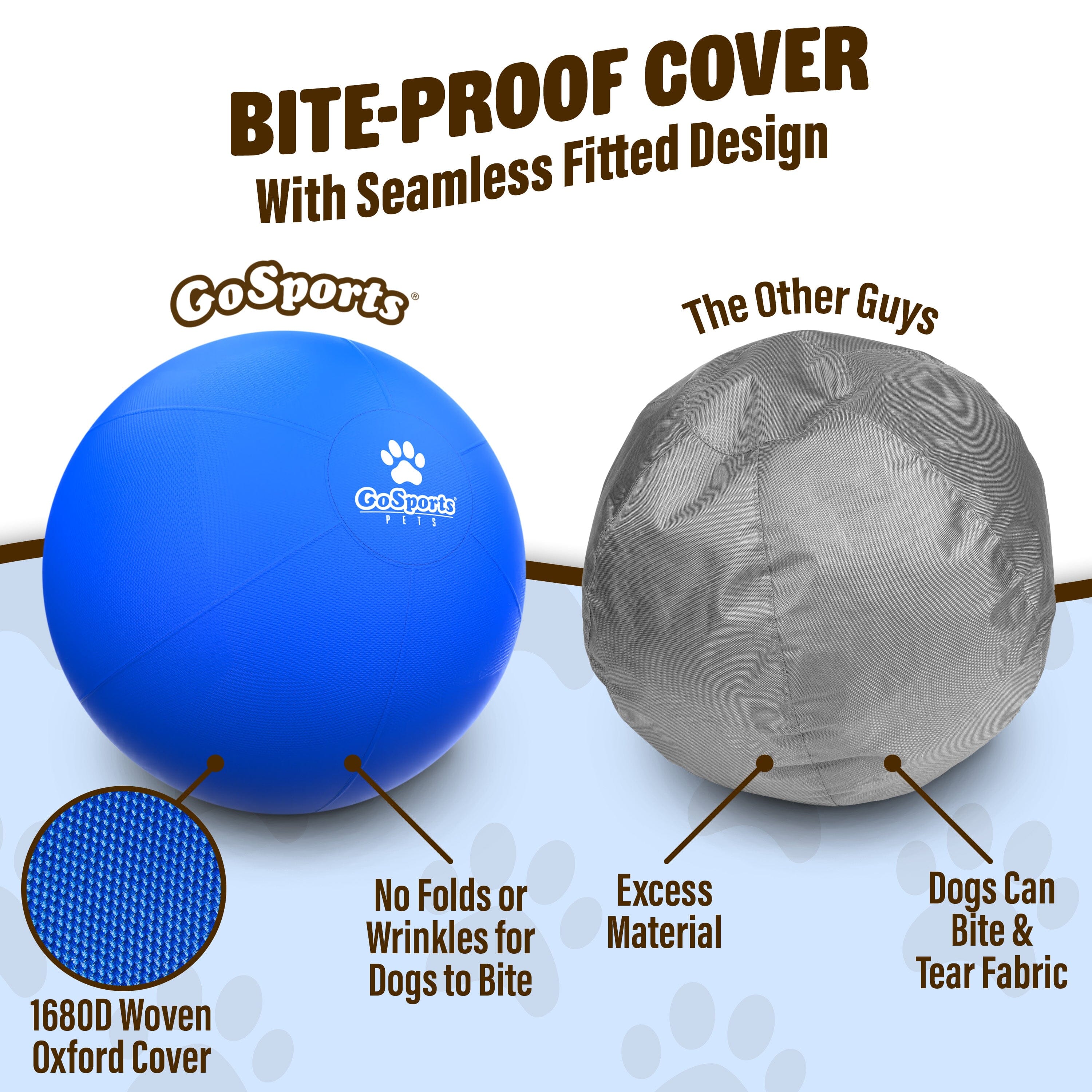 GoSports Pets Herding Ball for Dogs - 25 Inch Dog Toy Ball with Bite-Proof Cover for Medium to Large Dogs GoSports
