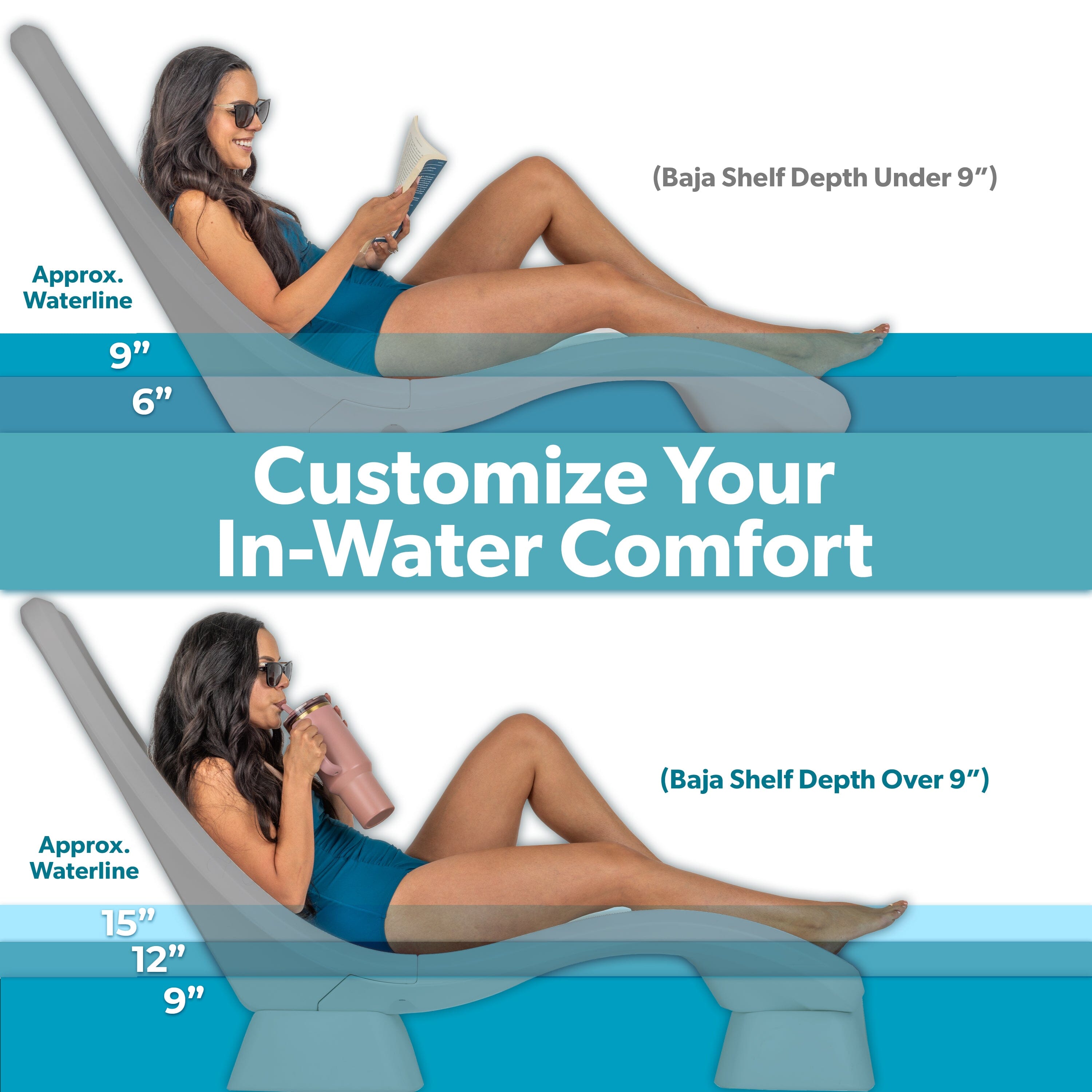 Coast Modern Weighted Riser Kit for Lounge Chair - Use In Pool or On Patio PlayGoSports.com