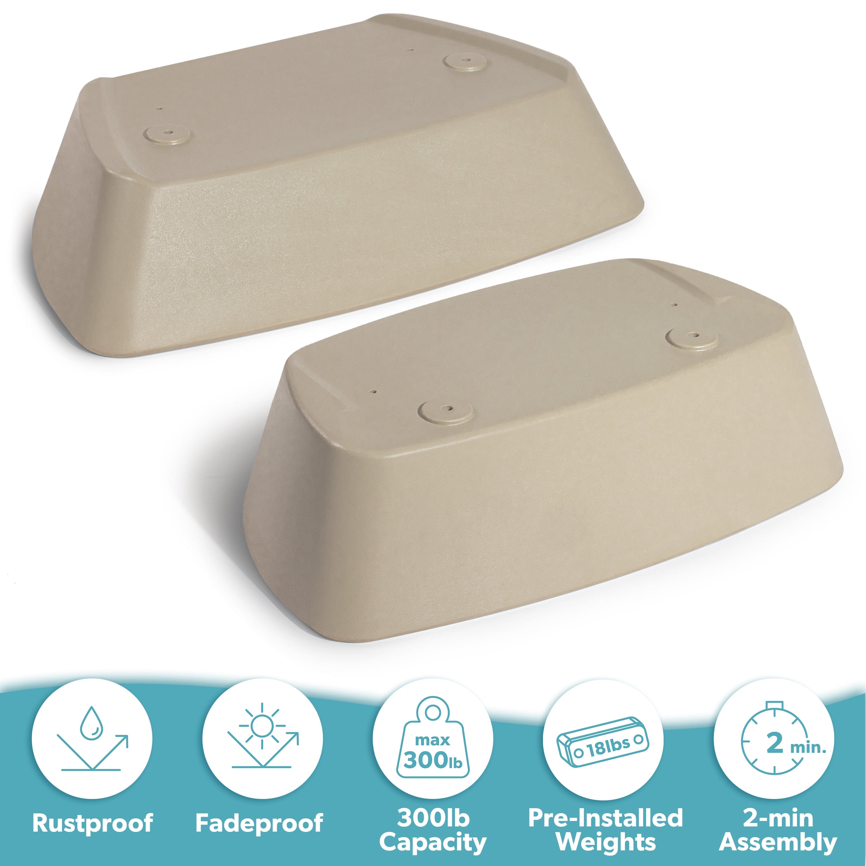 Coast Modern Weighted Riser Kit for Lounge Chair - Use In Pool or On Patio PlayGoSports.com